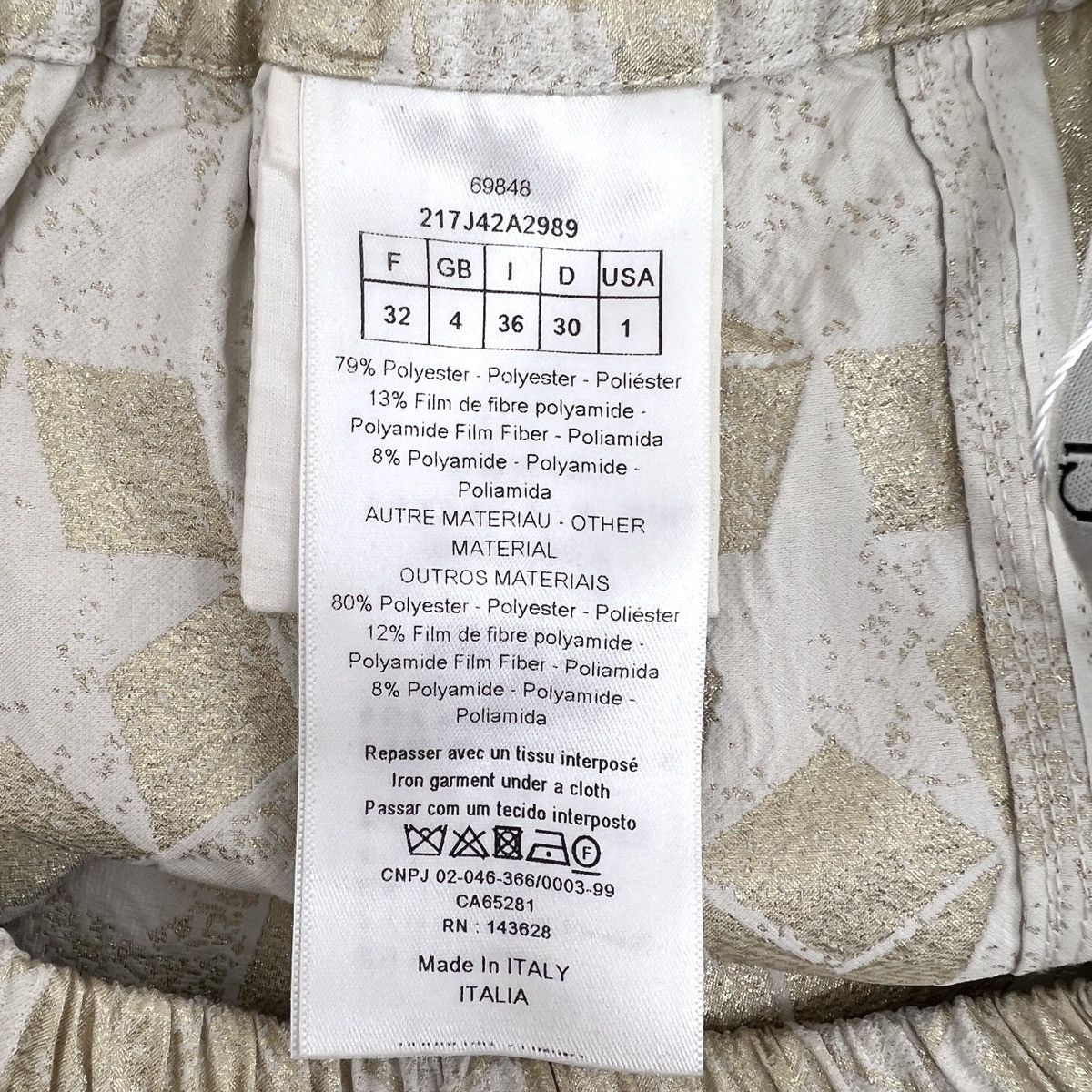 Dior Dior Gold Star Letter Printed Waist Casual Mini Skirt K26WX Size 32" / US 10 / IT 46 - 6 Thumbnail