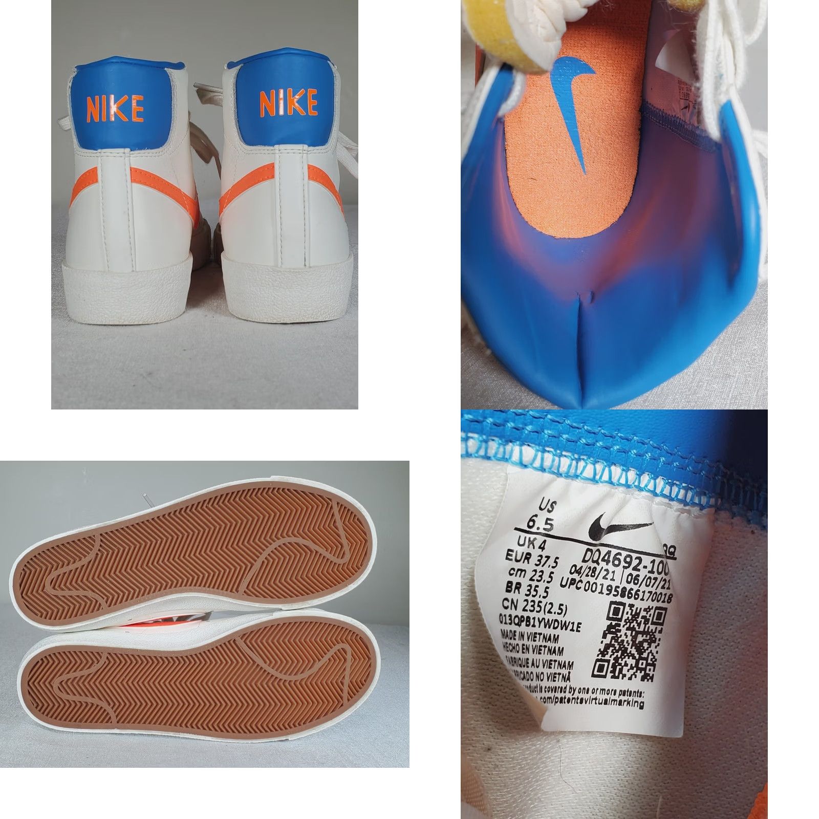 Nike Nike Blazer Mid '77 Sneakers Women's US 6.5 Sail / Total Orange DQ4692-100 Shoes Size M / US 6-8 / IT 42-44 - 8 Thumbnail