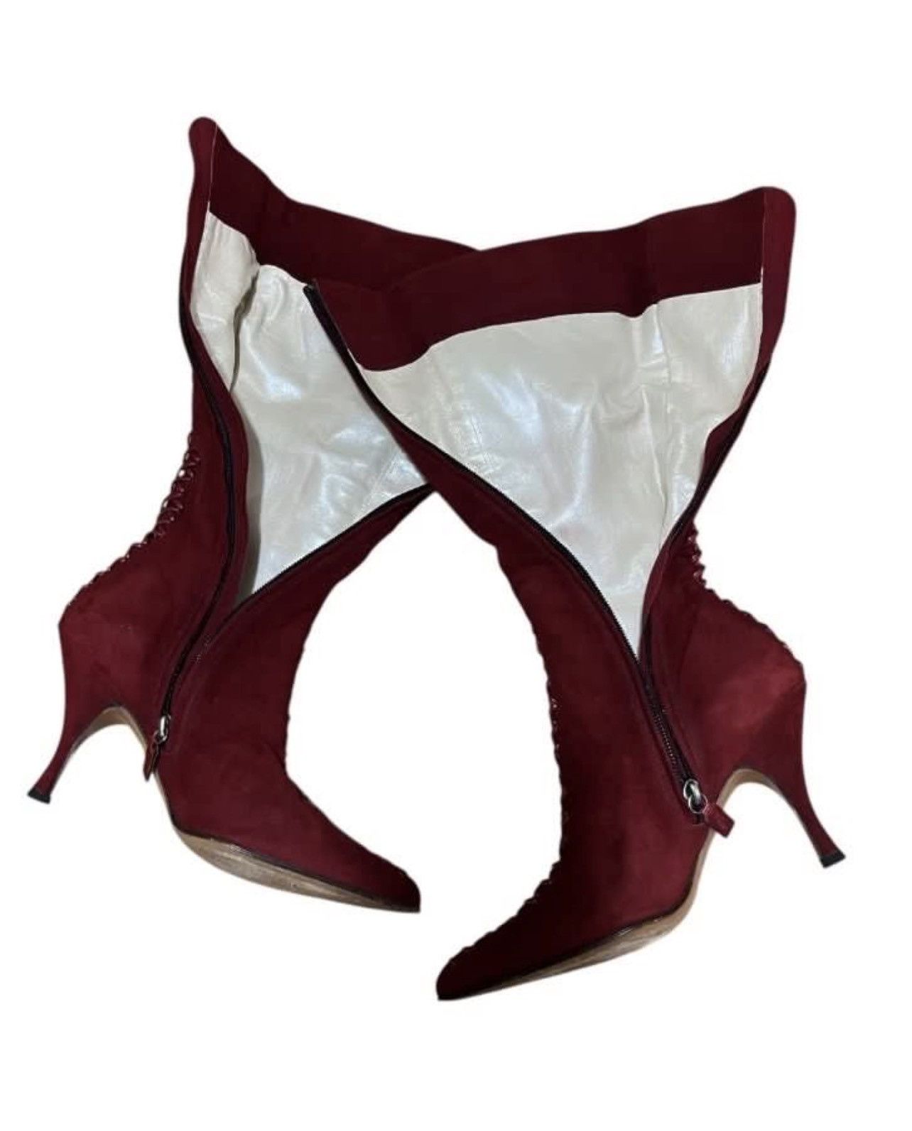 Dior Christian Dior Suede Boots Wine red Size US 6.5 / IT 36.5 - 5 Thumbnail