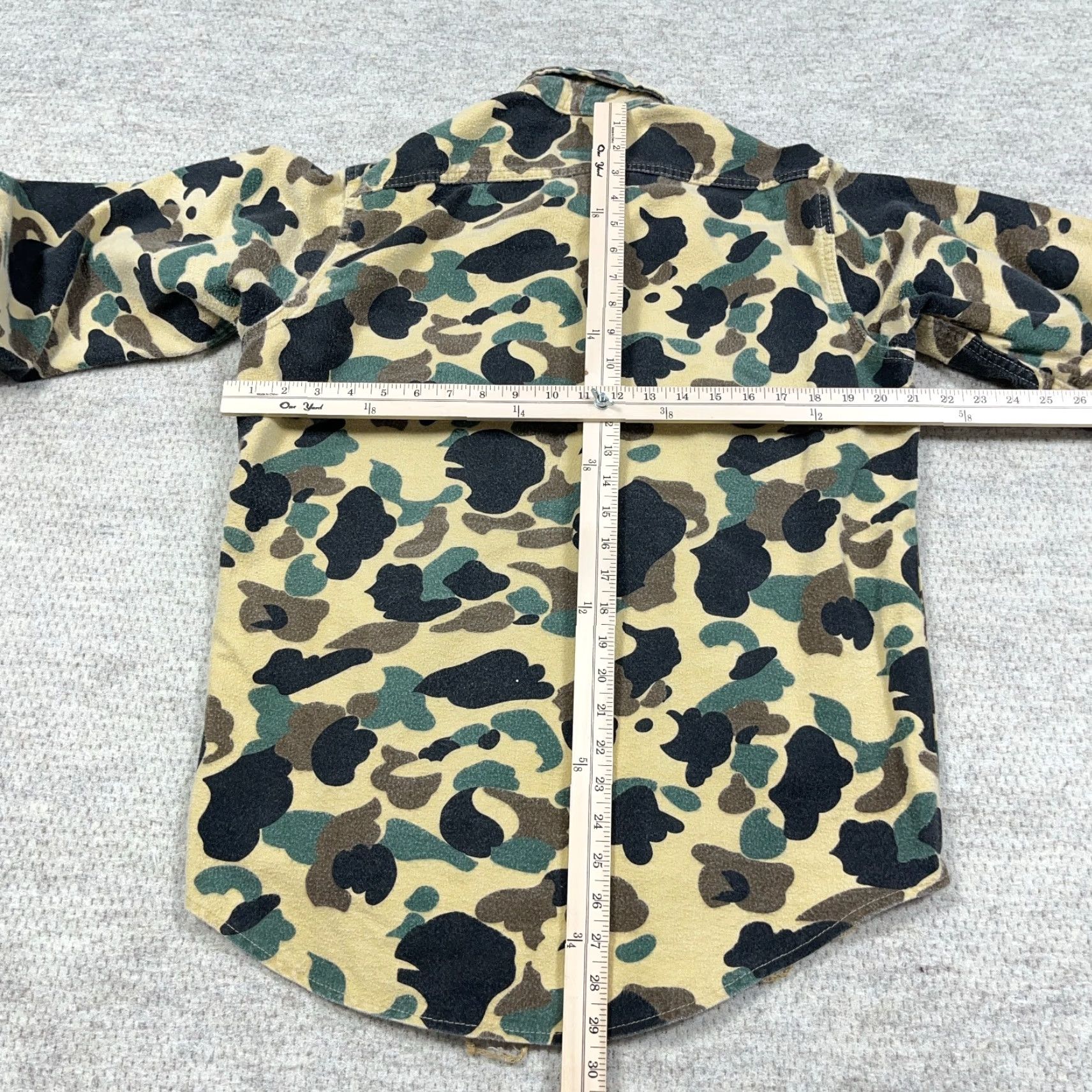 CLOT VINTAGE Deerskin Camo Shirt Men Medium Button Up Chamois Cloth Frog 90s USA Fade Size US M / EU 48-50 / 2 - 4 Thumbnail