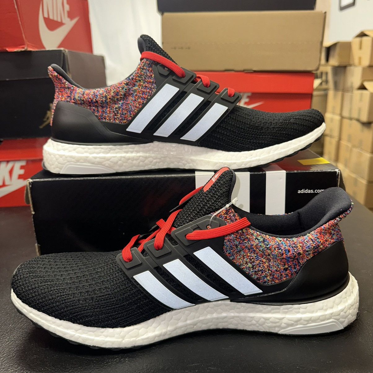 Adidas Size 12 adidas UltraBoost Rainbow Heel Black BY1756 Miadidas Size US 12 / EU 45 - 2 Thumbnail