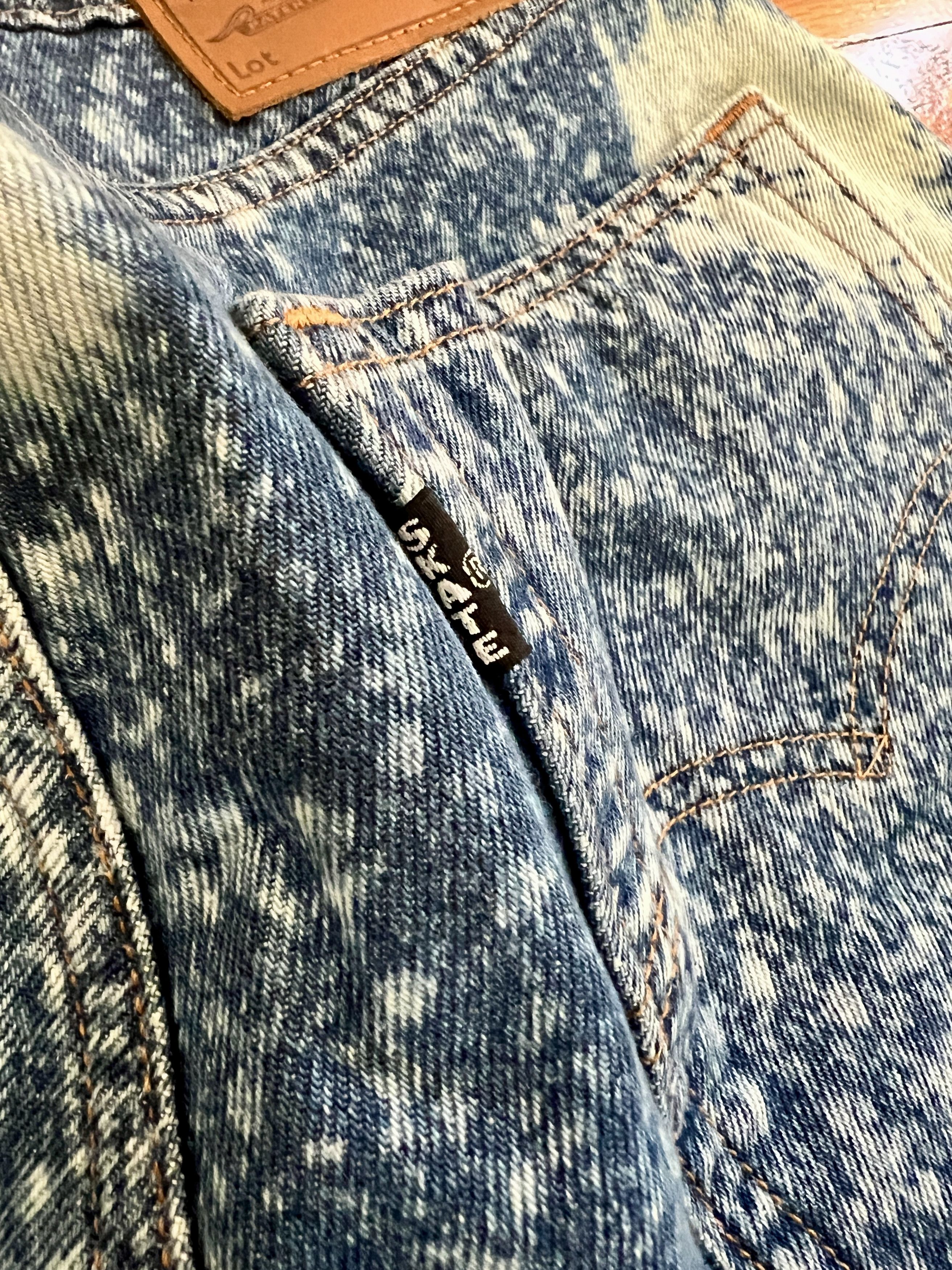 Levi's Rare Acid Wash Bleached Splashed Skate Jeans Size US 32 / EU 48 - 4 Thumbnail