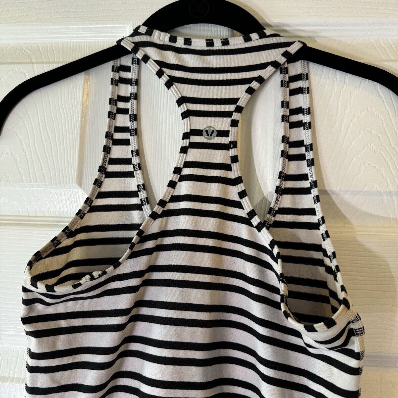 Lululemon LULULEMON Cool Racerback Tank Top Black White Apex Stripe 0 Size XS / US 0-2 / IT 36-38 - 5 Thumbnail