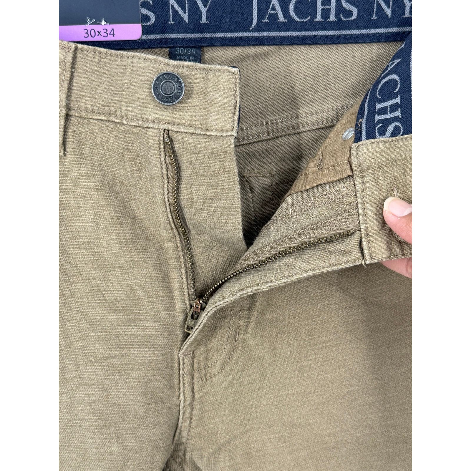 JACHS NY NEW Jachs NY Men’s 5-Pocket Stretch Twill Straight Tan 30/34 Size US 30 / EU 46 - 10 Thumbnail