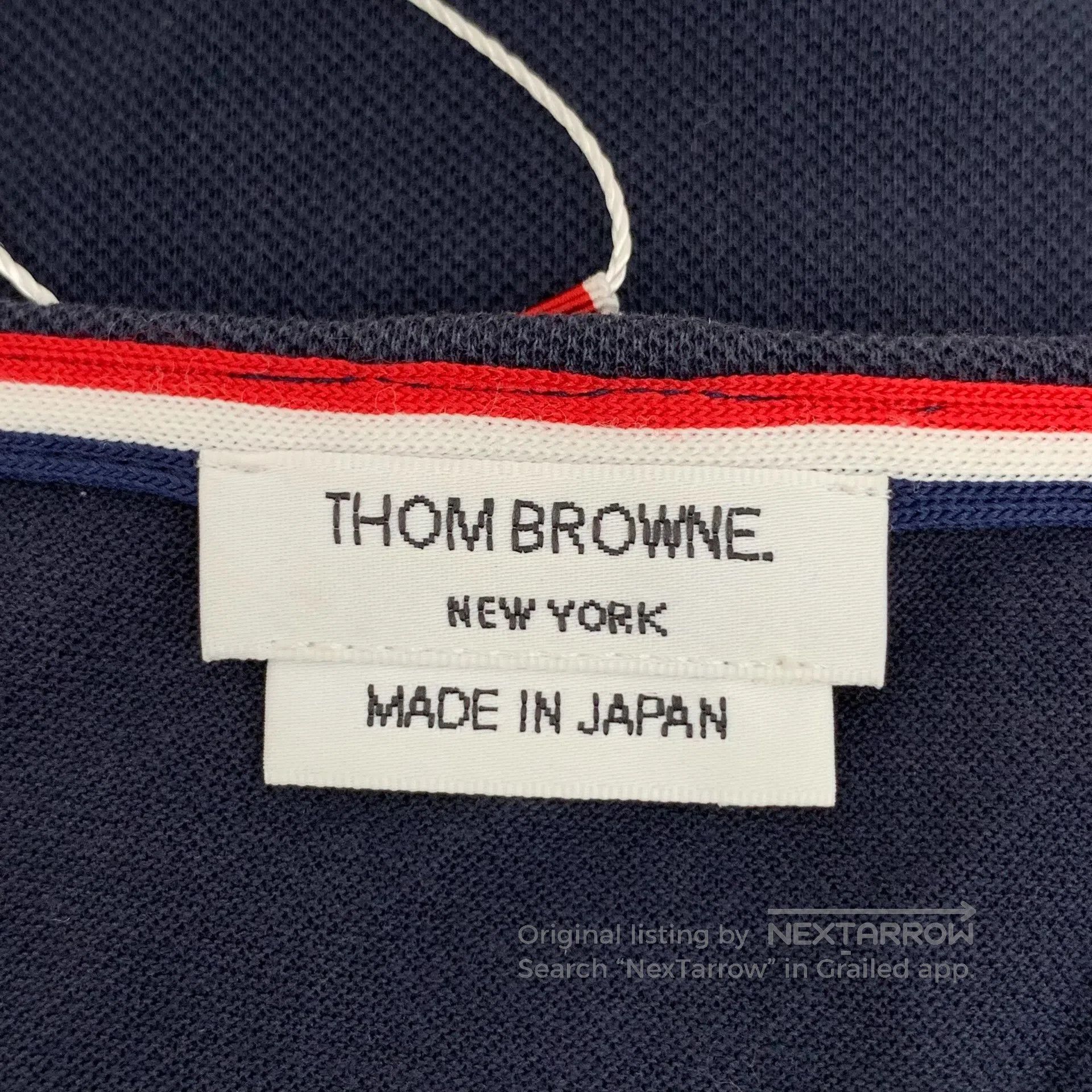 Thom Browne Thom Browne Navy Blue Striped Cotton Round Neck Short Slee Size US M / EU 48-50 / 2 - 6 Thumbnail