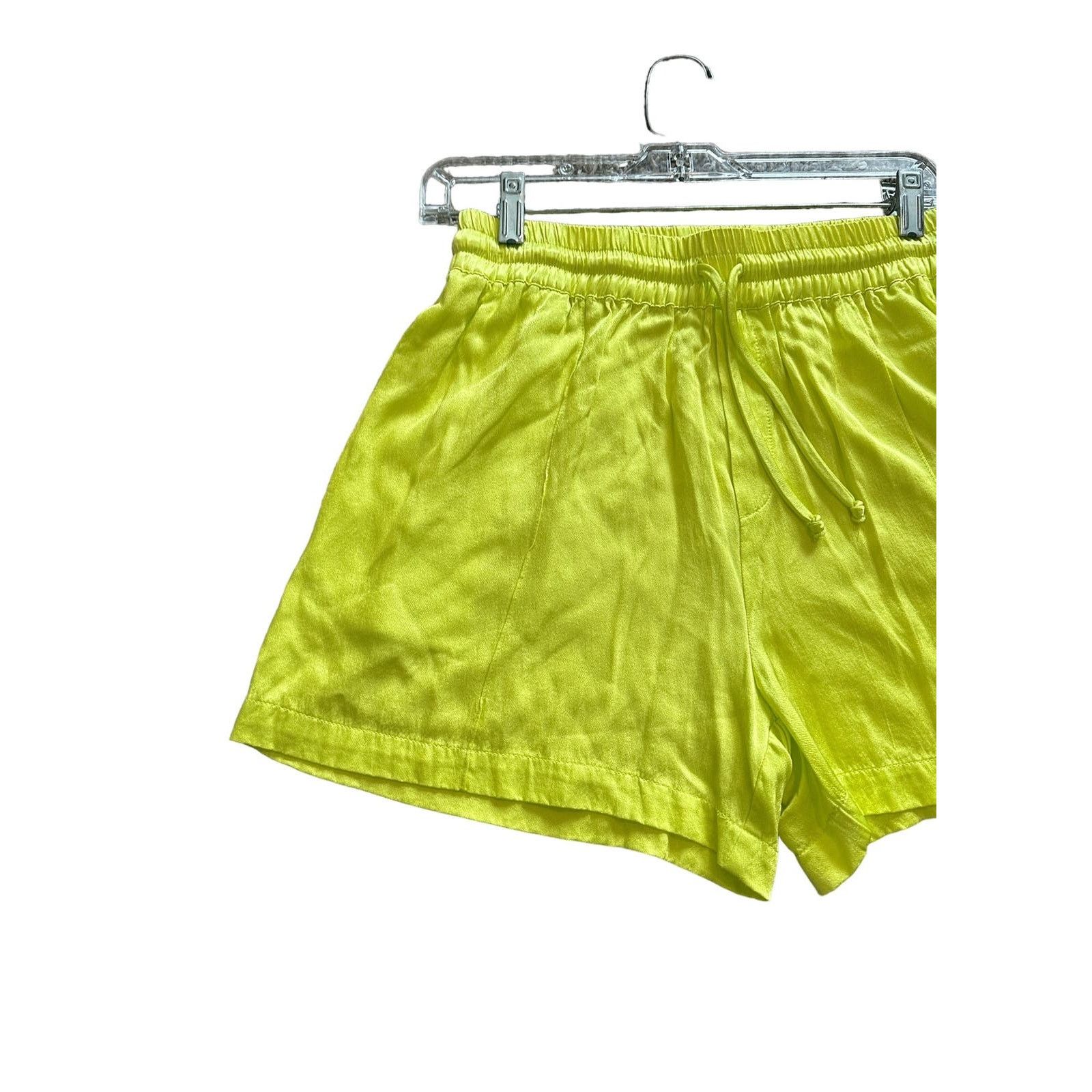 Young Fabulous & Broke YFB Women's Medium Boxer Silky Lime Green Drawstring Shorts Size 30" / US 8 / IT 44 - 10 Thumbnail