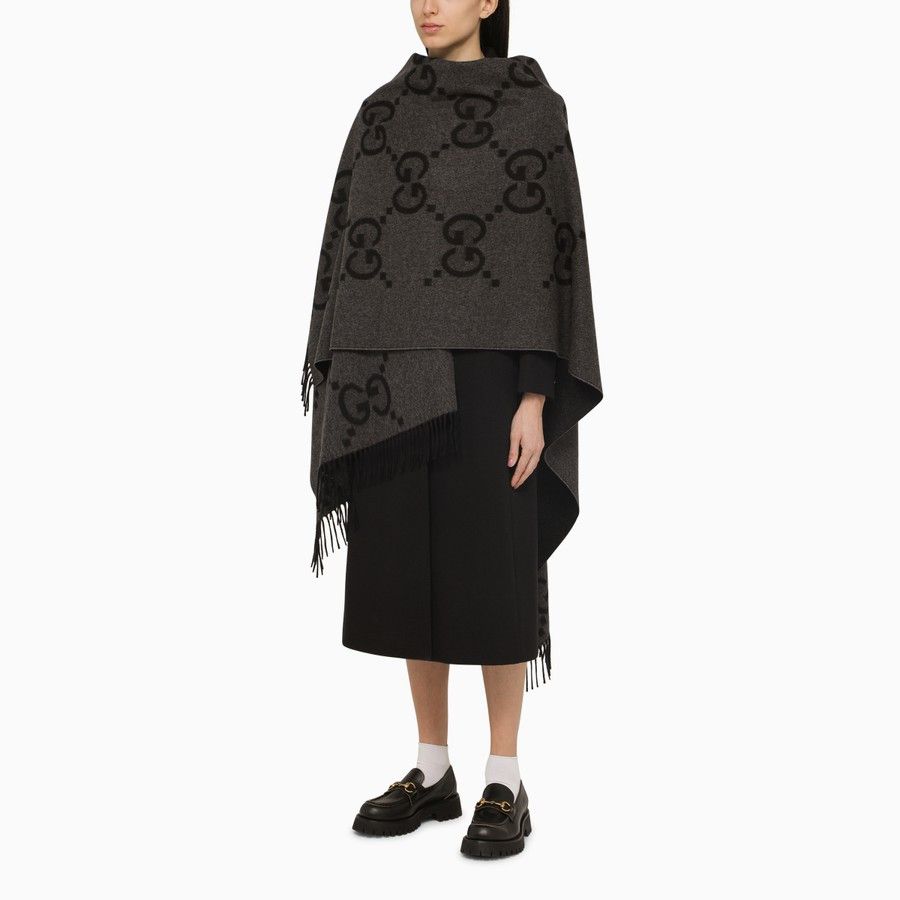 Gucci o1d2blof0824 Size: OS / Reversible Jumbo Cashmere Cape Size ONE SIZE - 2 Thumbnail