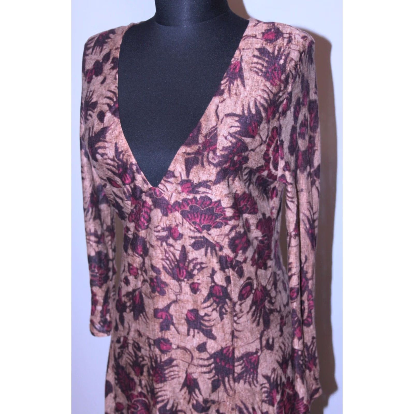 Ralph Lauren Ralph Lauren womens Dress 100% Linen Midi A-Line Multicoloured M Size M / US 6-8 / IT 42-44 - 3 Thumbnail