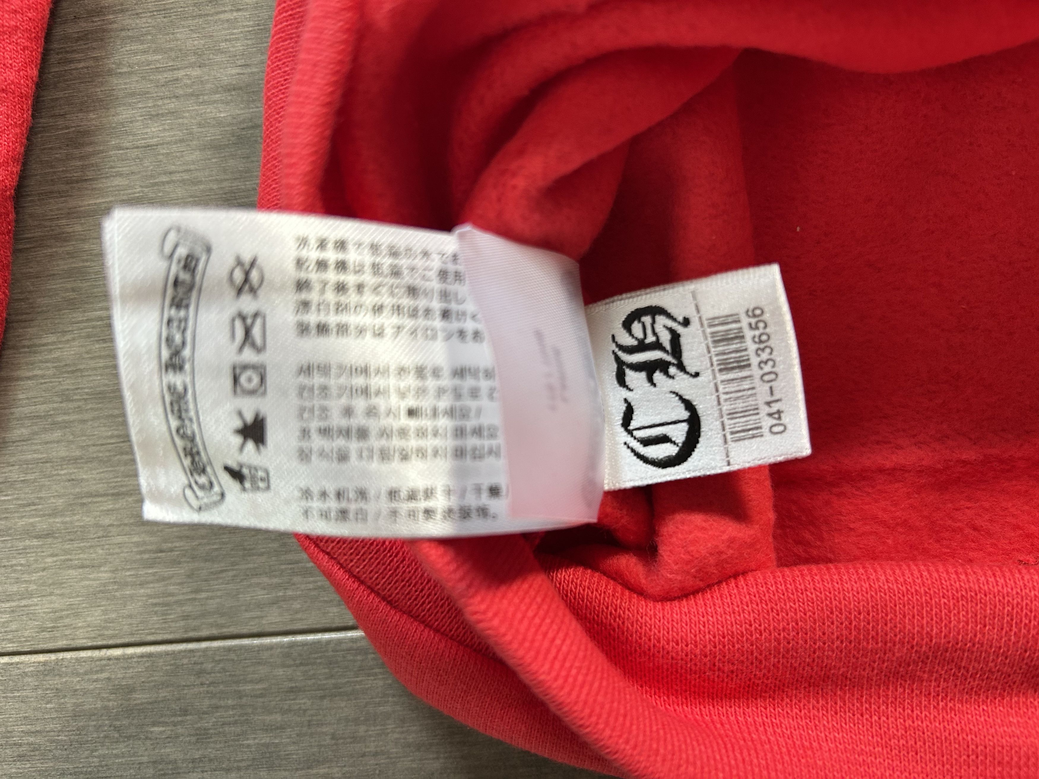 Chrome Hearts Chrome Hearts Red Stencil Web Hoodie Red Size US L / EU 52-54 / 3 - 7 Thumbnail