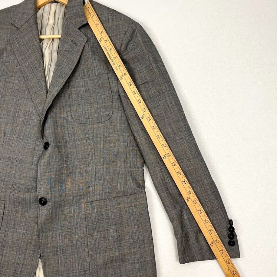 Billy Reid VINTAGE Billy Reid Blazer Mens 40R Gray Glen Check Wool 2-Button Coat Suit Jacket Career Size 40R - 7 Thumbnail