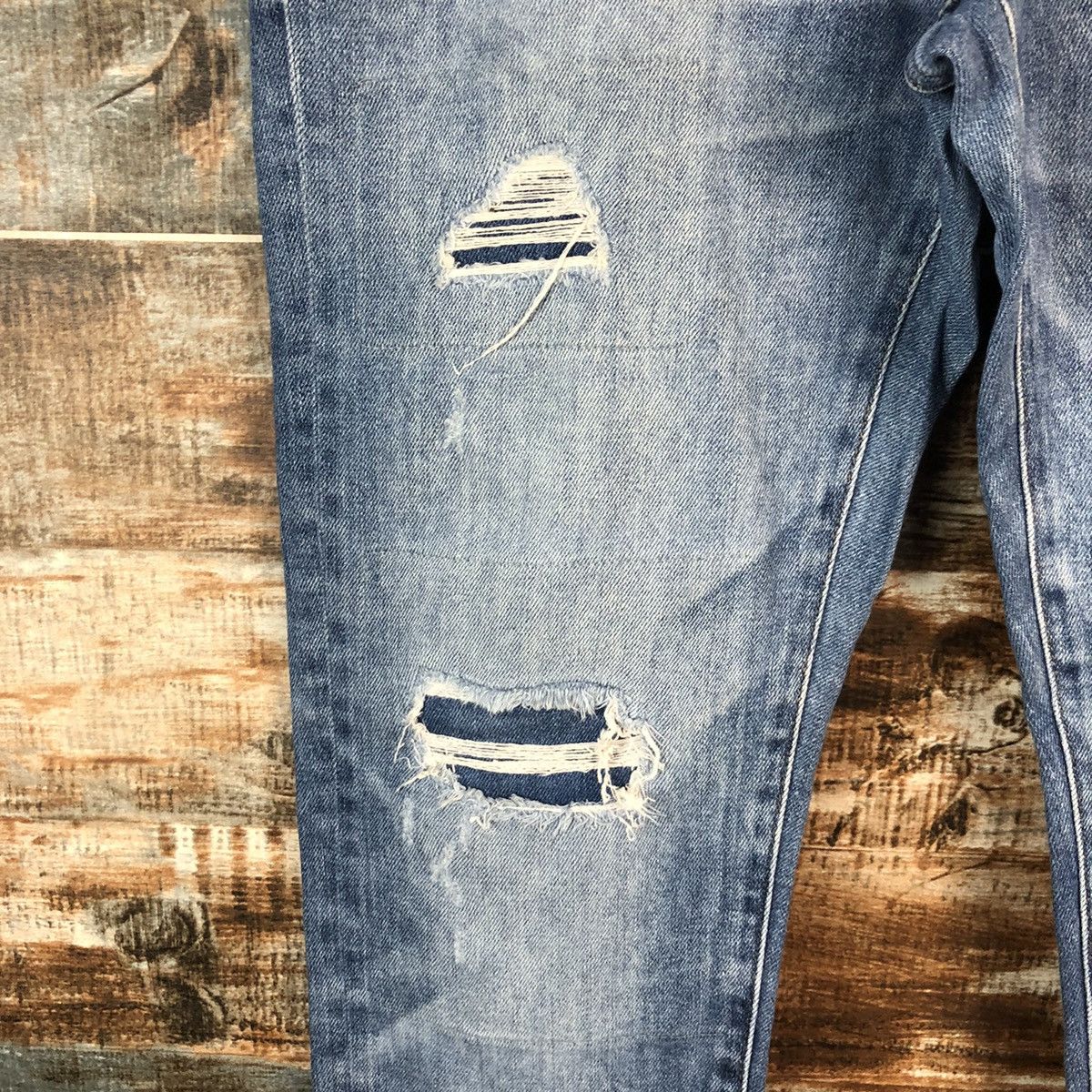 Japanese Brand DL Uniqlo Jeans Distressed Denim Pants #C150 Size US 34 / EU 50 - 9 Thumbnail