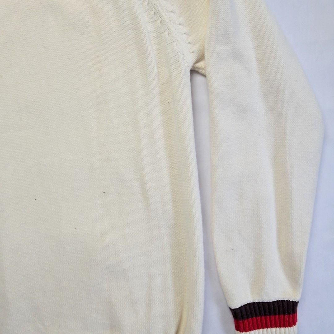 Ecko Unltd. Ecko Unltd Knit Sweater Red Stripe Full Zip Cream XXL Y2K Size US XXL / EU 58 / 5 - 13 Thumbnail