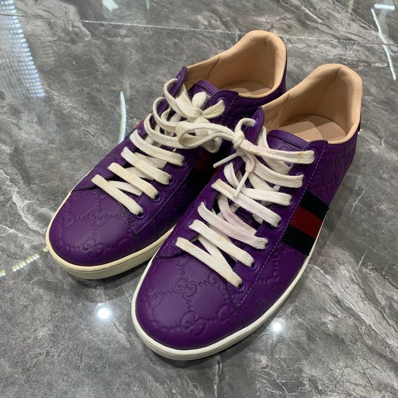Gucci Gucci Classic Logo Casual Sneakers in Purple Size US 7.5 / EU 40-41 - 1 Thumbnail