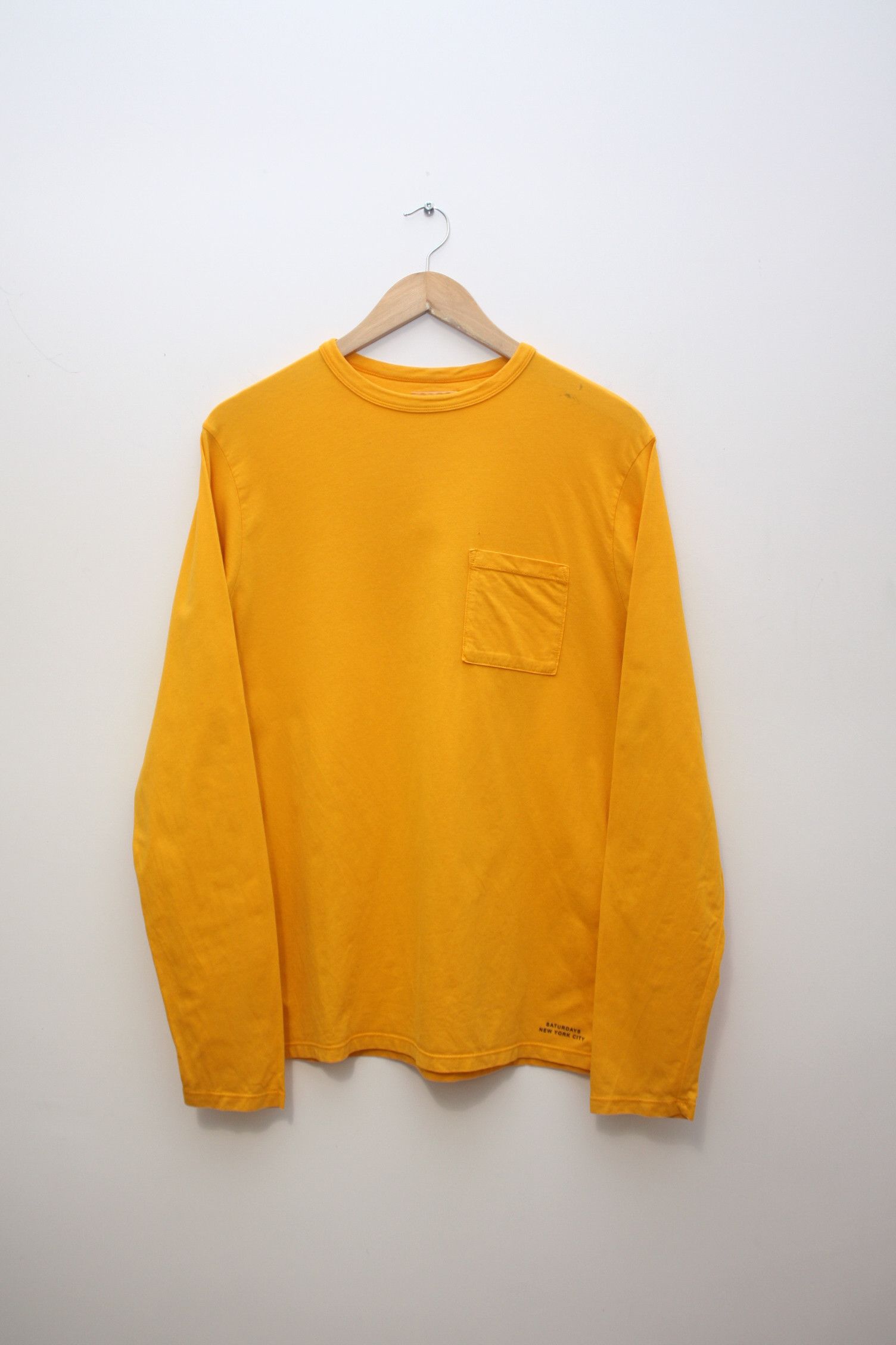 Saturdays NYC Saturdays New York City Yellow Longsleeve Tee Men's Small Size US S / EU 44-46 / 1 - 1 Thumbnail