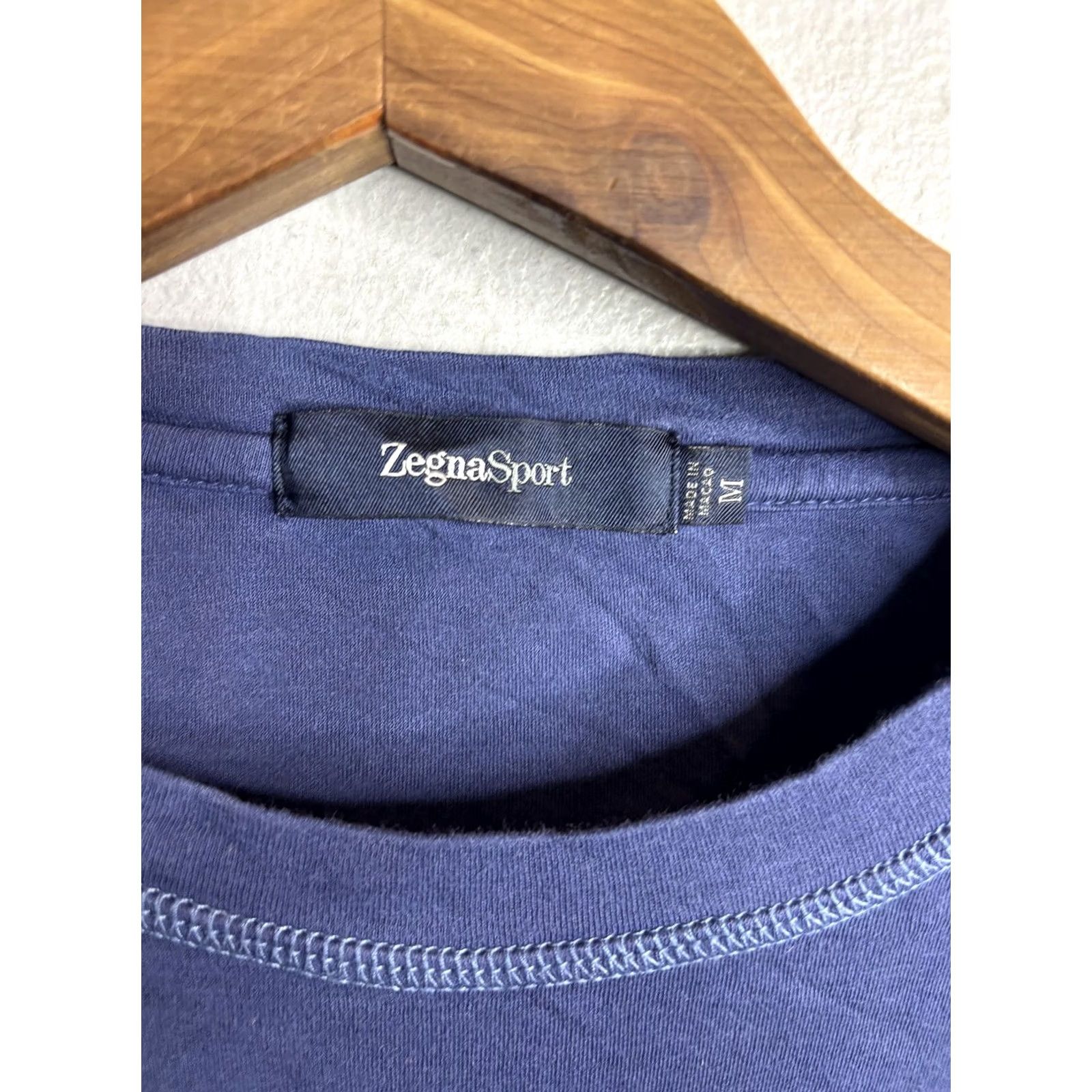 Vintage VINTAGE ZegnaSport Shirt Mens M Blue Contrast Stitch Crewneck Casual Tee T-Shirt Size US M / EU 48-50 / 2 - 3 Thumbnail