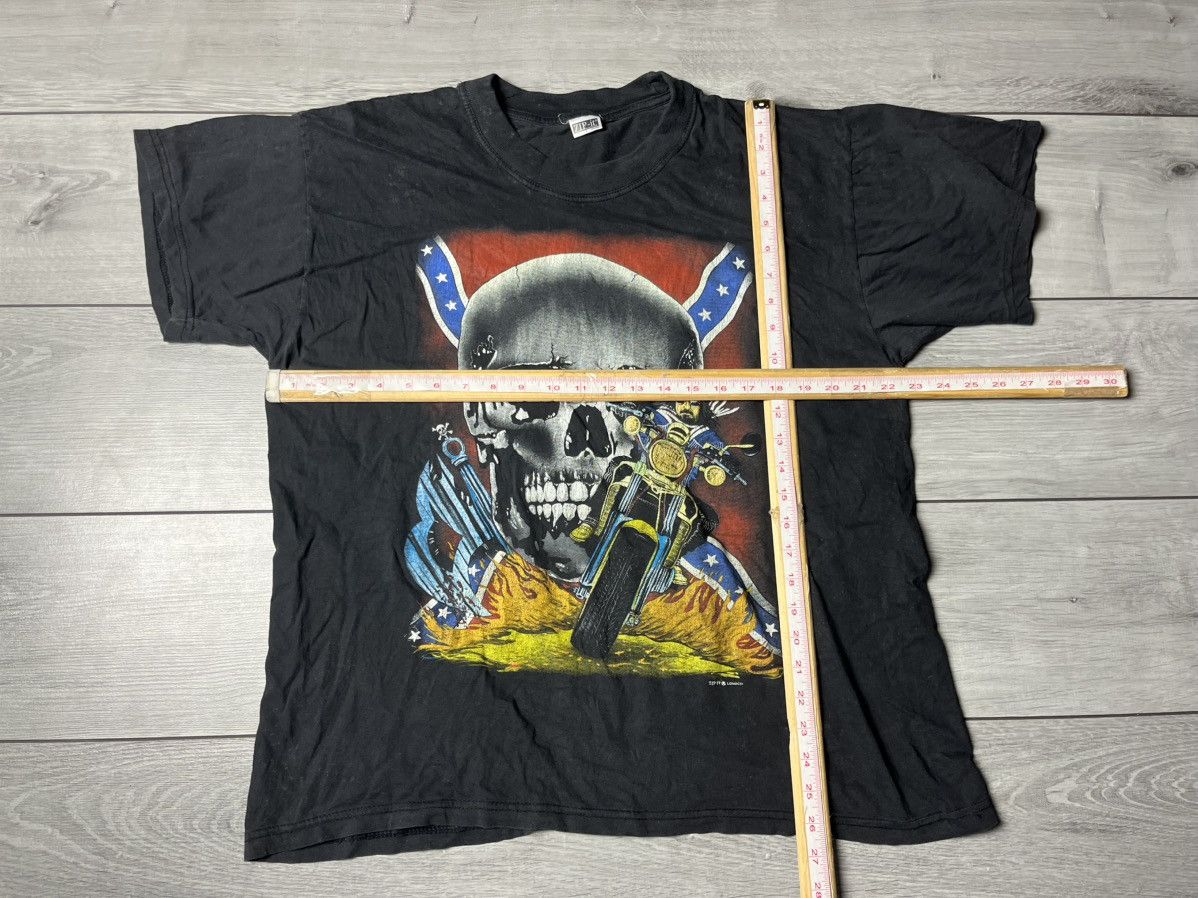 Band Tees Vintage Zip It London Biker Motorcycle Skull USA Flag Boxy Size US L / EU 52-54 / 3 - 5 Thumbnail