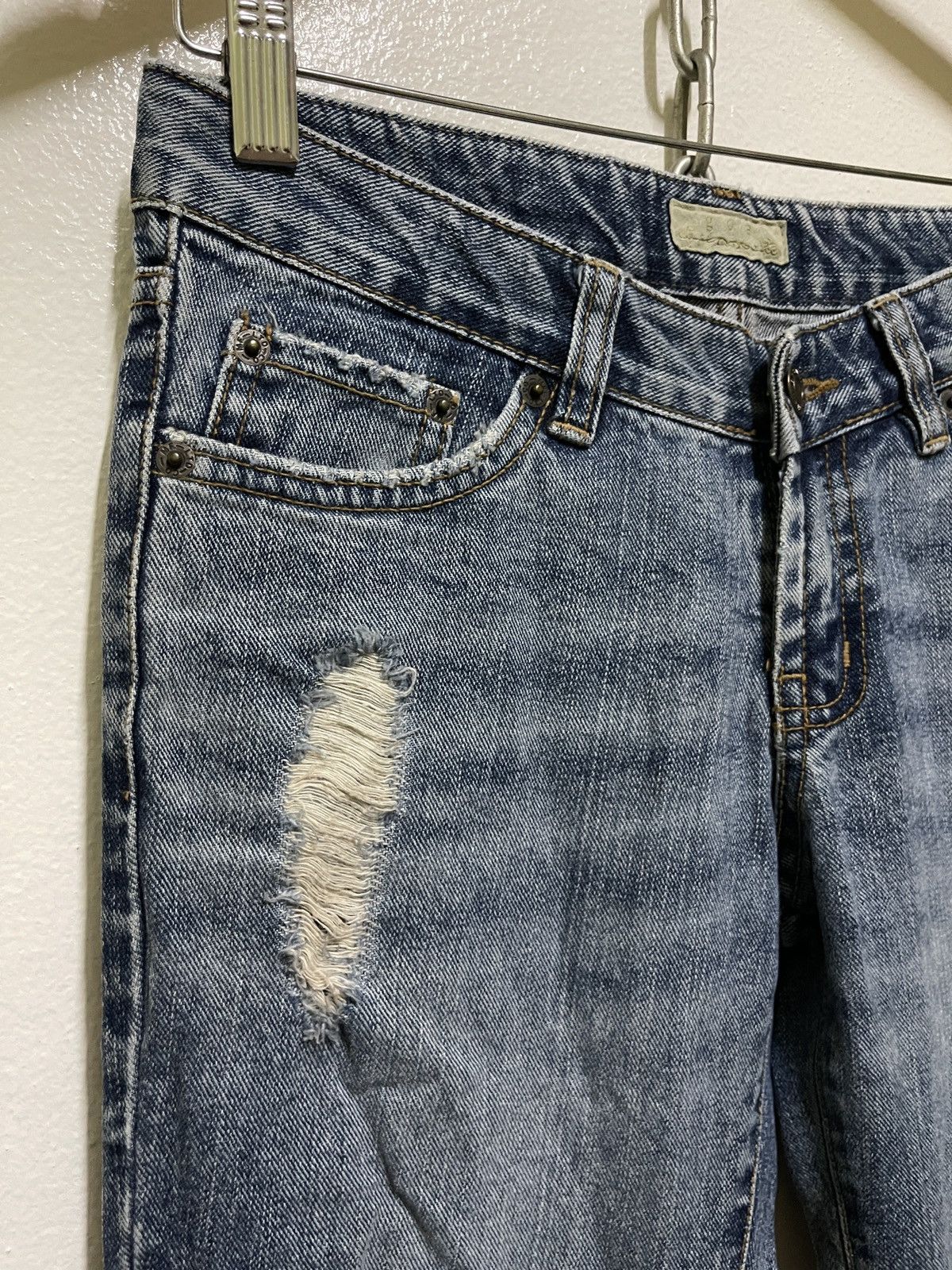 Japanese Brand GOA Distressed Flared Jeans Size 27" / US 4 / IT 40 - 2 Thumbnail