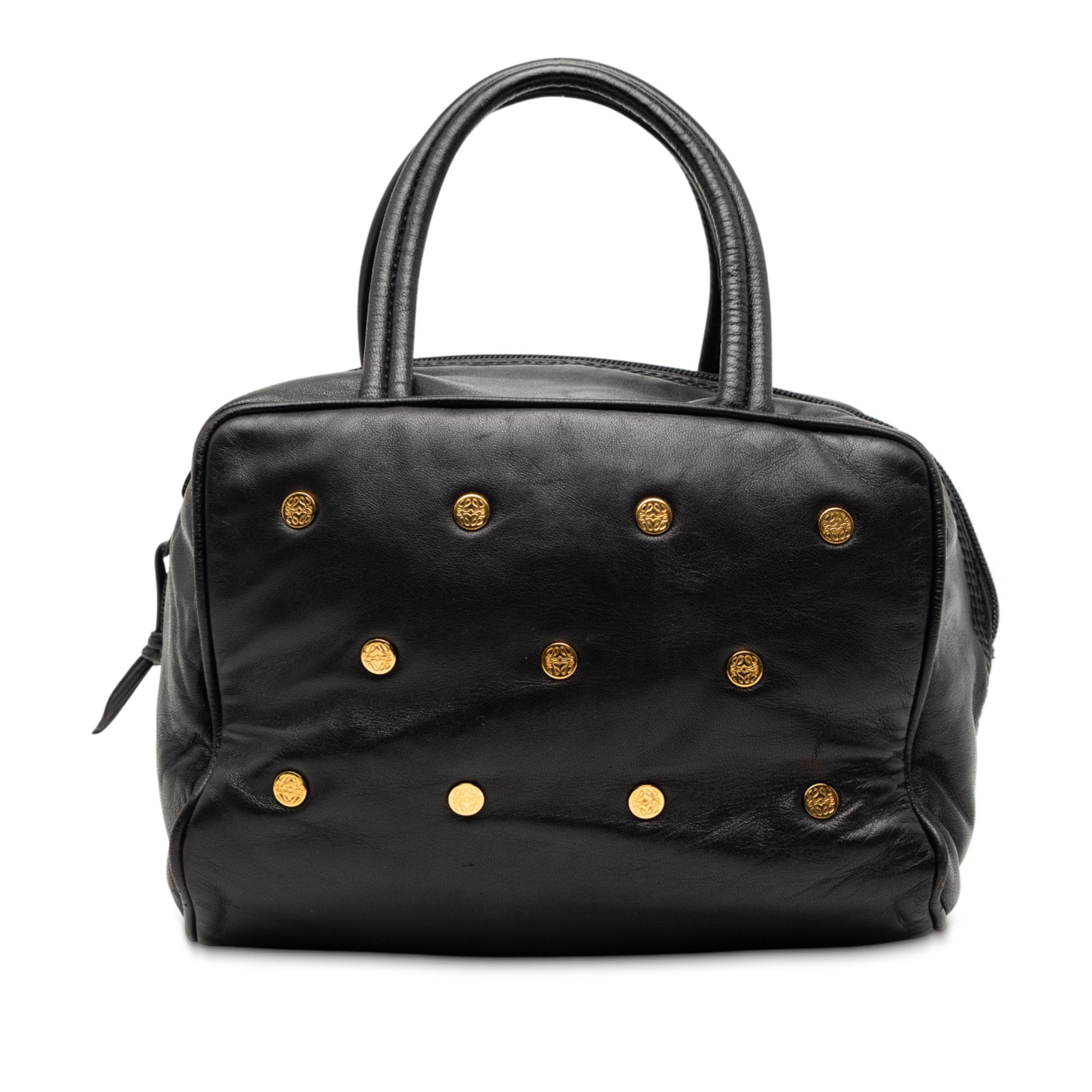 LOEWE Leather Anagram Studs Handbag