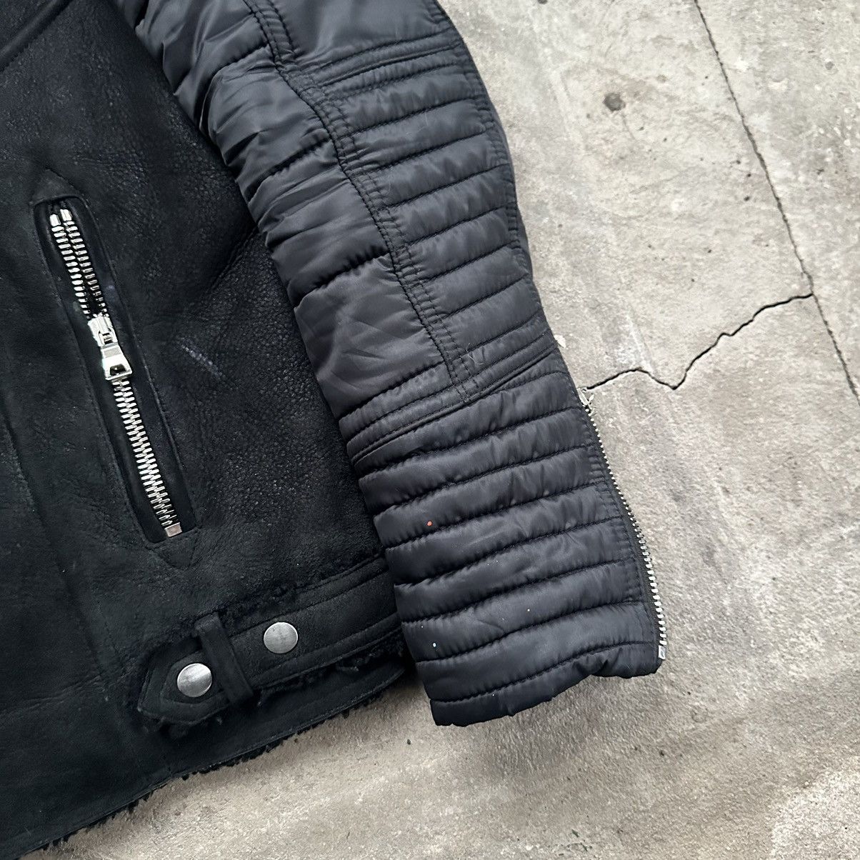 Balmain Shearling Biker Jacket in Black Size US L / EU 52-54 / 3 - 5 Thumbnail
