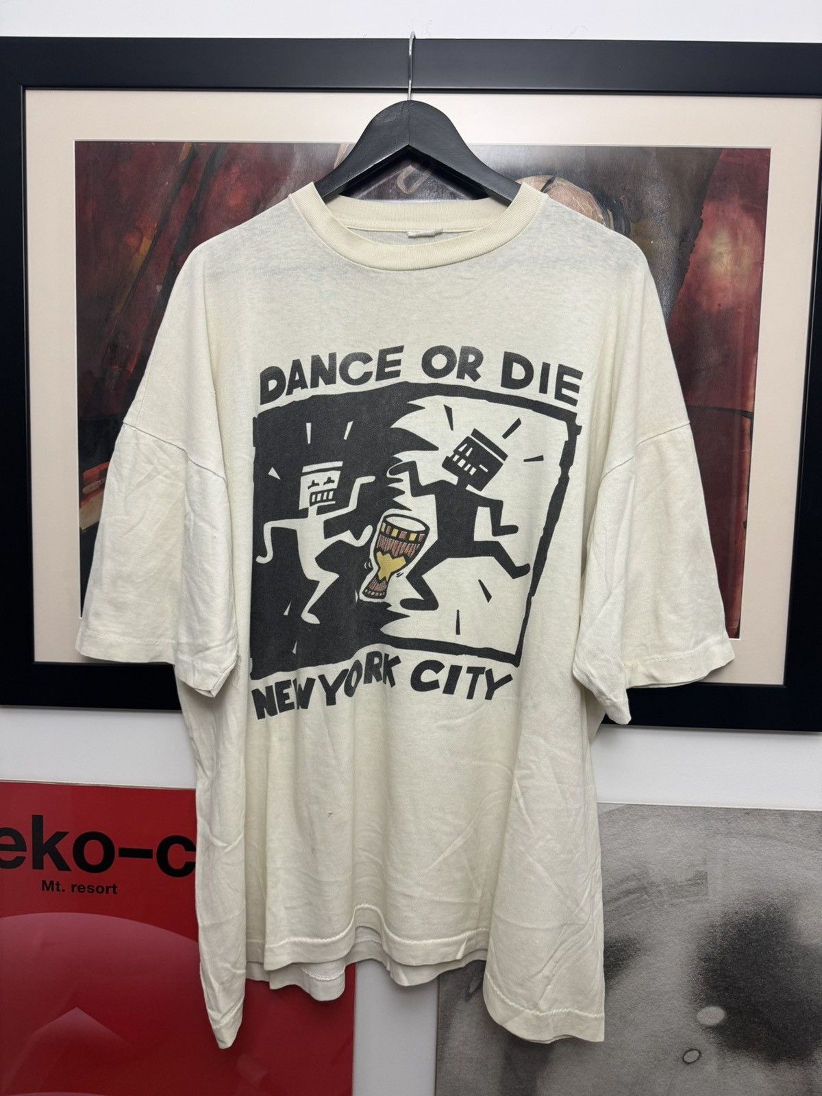 Vintage 90s Keith Haring Dance or Die Tee New York Pop Art