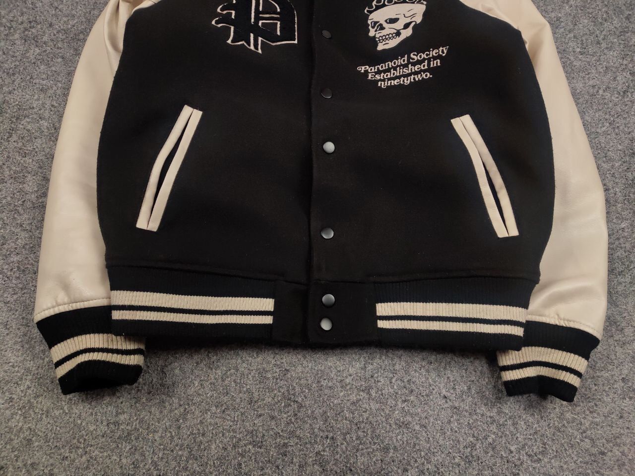 Japanese Brand Vintage Paranoid Society Letterman Varsity Bomber Jacket Size US S / EU 44-46 / 1 - 9 Thumbnail