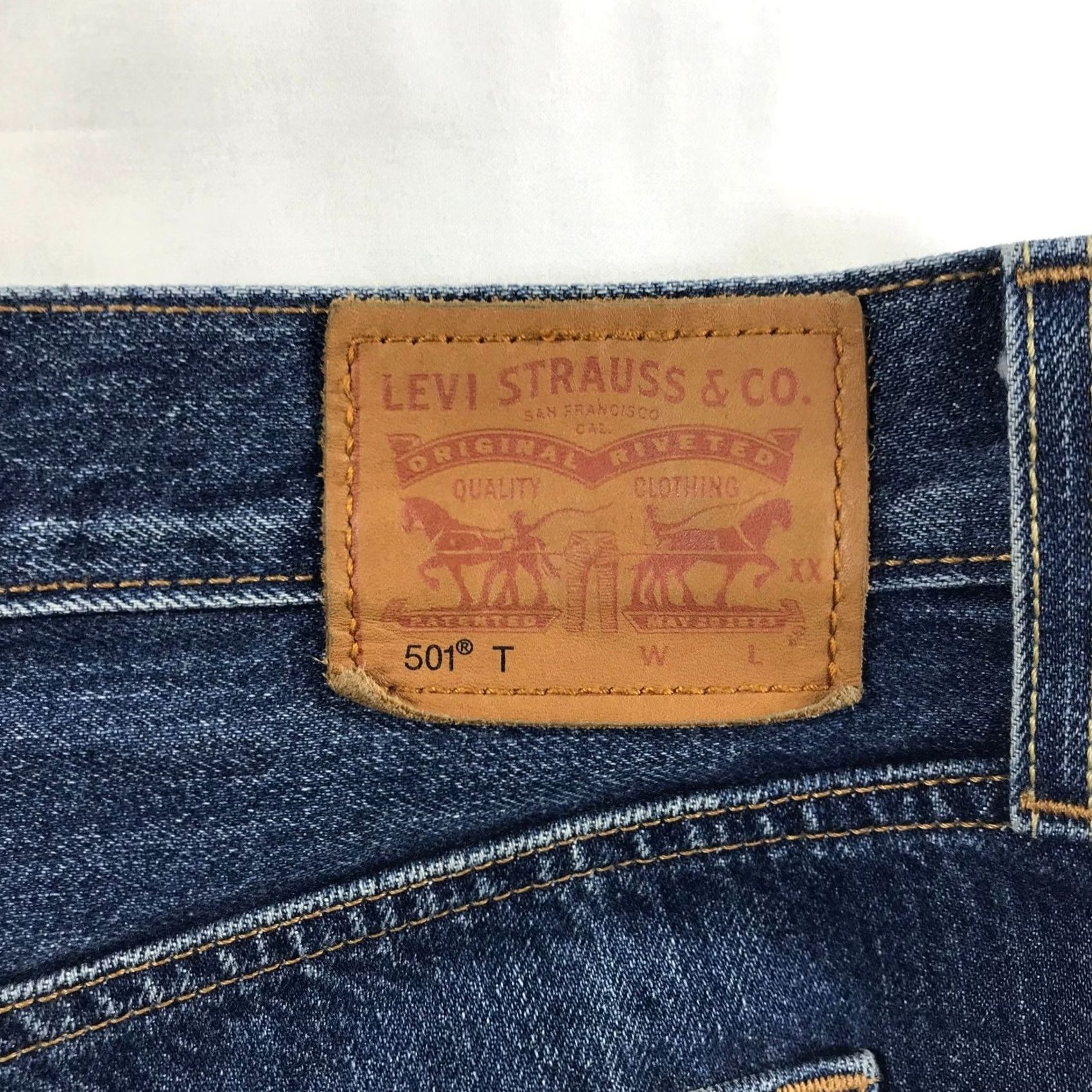 Levi's Womens Levi's 501 Taper Jeans Blue Distressed Denim W27 L28 36197-0017 Size 27" / US 4 / IT 40 - 7 Thumbnail