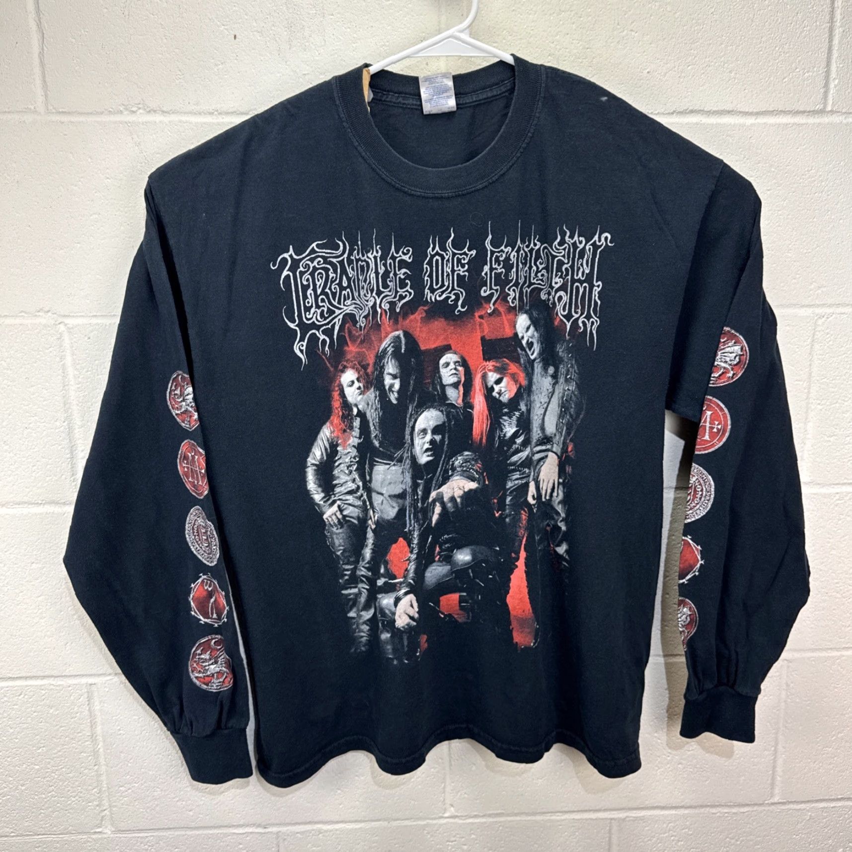 Gildan VINTAGE Cradle Of Filth Long Sleeve Shirt Black Men XL Graphic Print Logo 2000s Band Gothic Metal - Gildan Heavy Cotton Size US XL / EU 56 / 4 - 2 Thumbnail