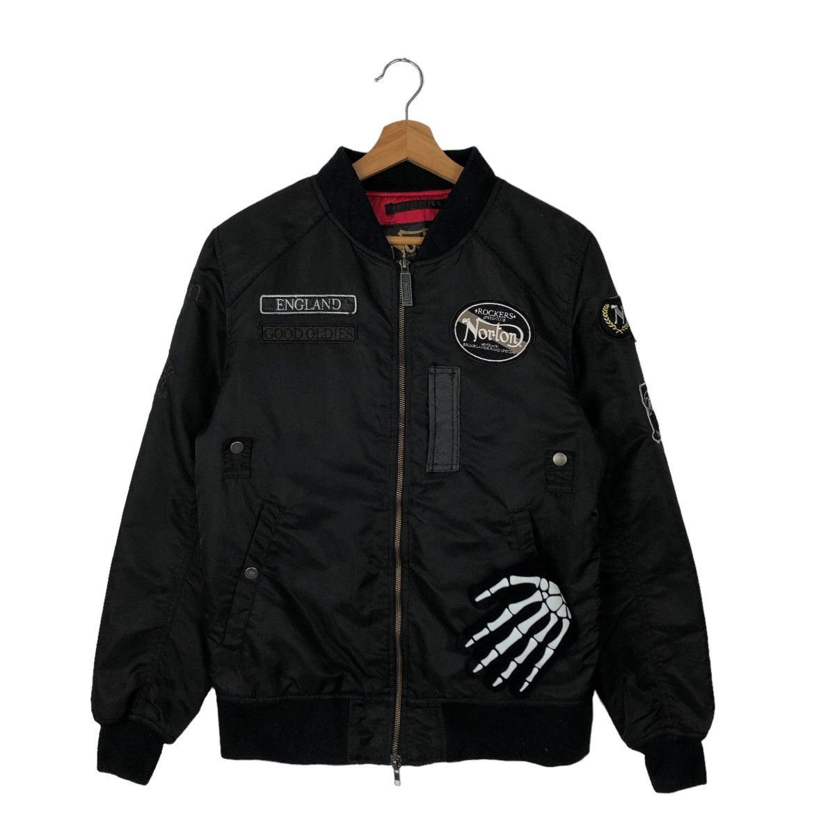 Japanese Brand 🔥90s VINTAGE SOFT LEATHER BOMBER JACKET NOTRON RACING STYLE Size US M / EU 48-50 / 2 - 1 Thumbnail