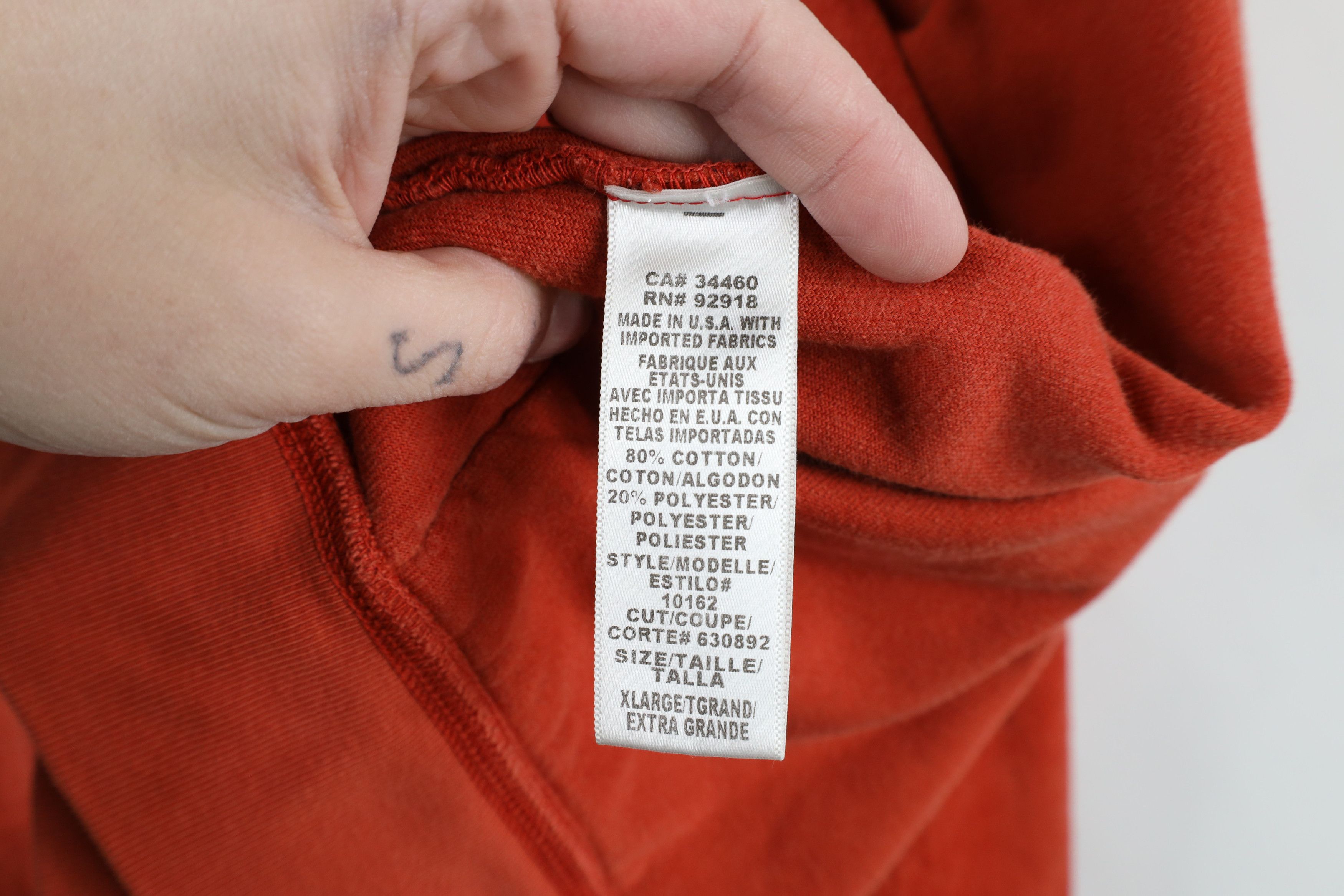 Vintage Vintage 90s Y2K Juicy Couture Velour Full Zip Hoodie Orange Size XL / US 12-14 / IT 48-50 - 11 Thumbnail