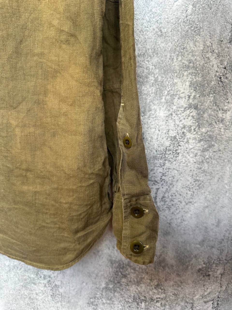 Ralph Lauren Ralph Lauren 100% Linen Vintage Military Sunfaded Shirt LS Size M / US 6-8 / IT 42-44 - 10 Thumbnail