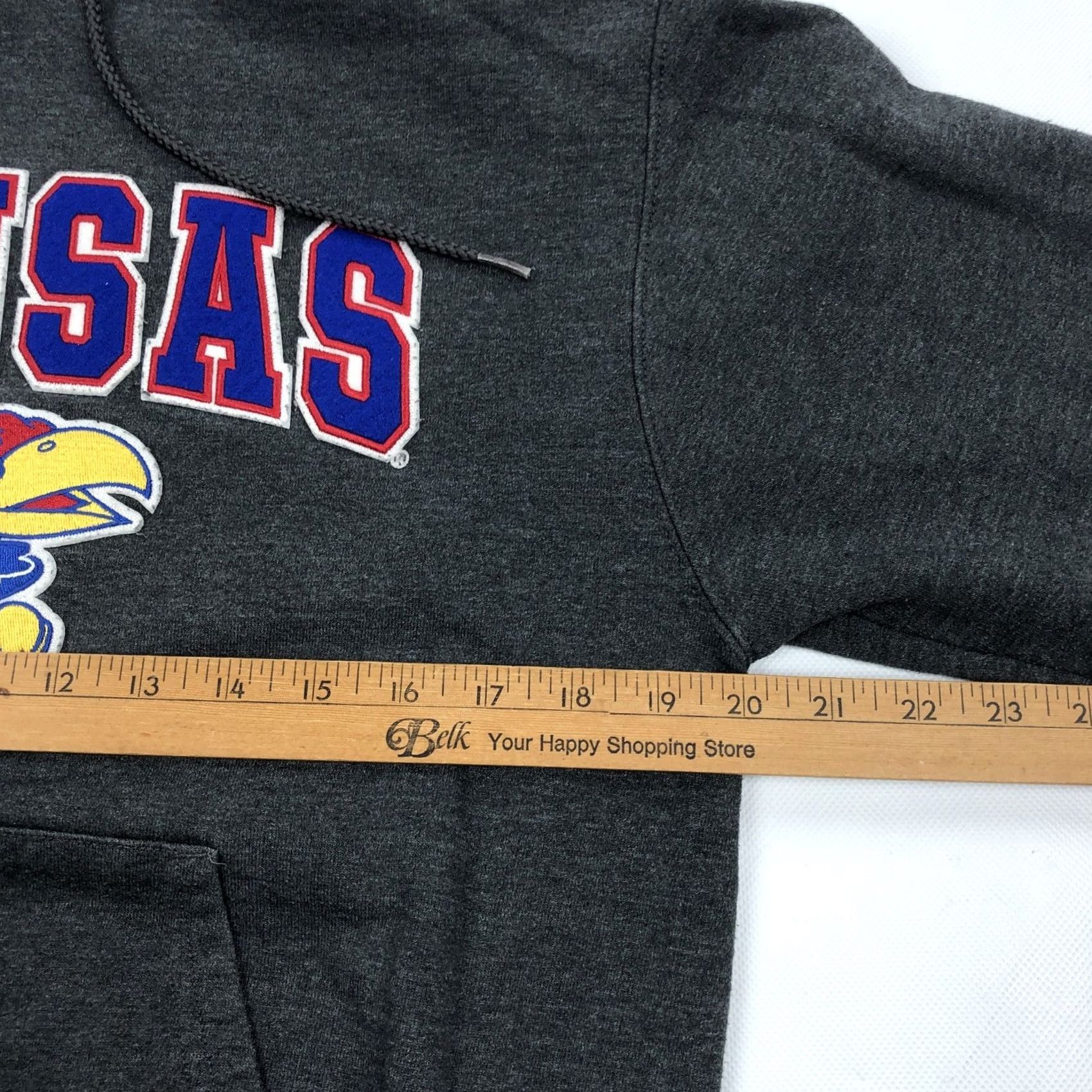 Champion Champion Kansas Jayhawks Hoodie Men's S Dark Gray Pullover Sweatshirt NCAA Size US S / EU 44-46 / 1 - 7 Thumbnail