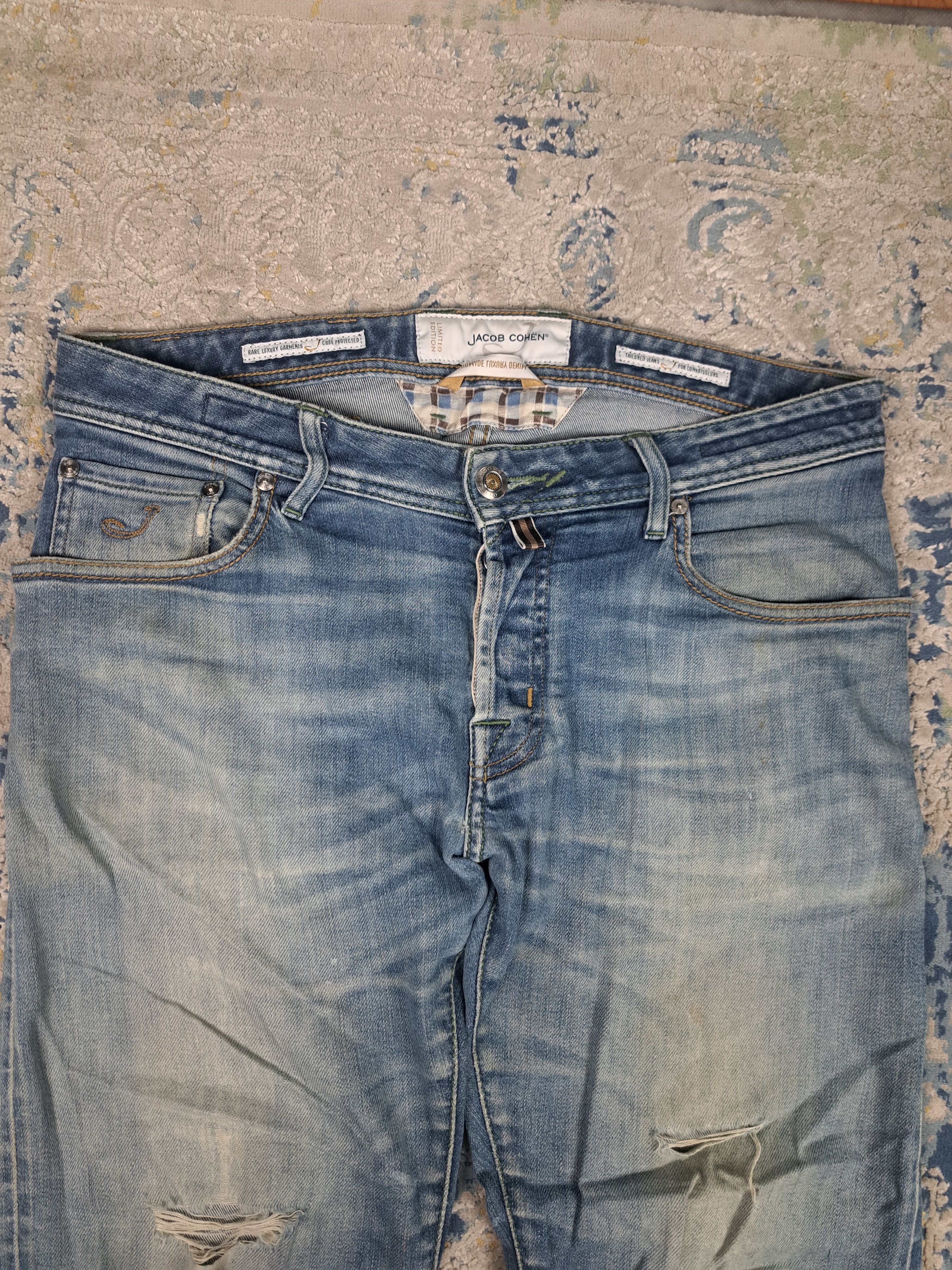 Jacob Cohen Jacob Cohen Pony Hair Patch Handmade Distressed Denim Size US 32 / EU 48 - 6 Thumbnail