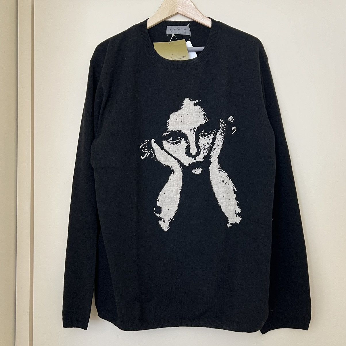 image of Yohji Yamamoto Pour Homme Knitwear in Black, Men's (Size Large)