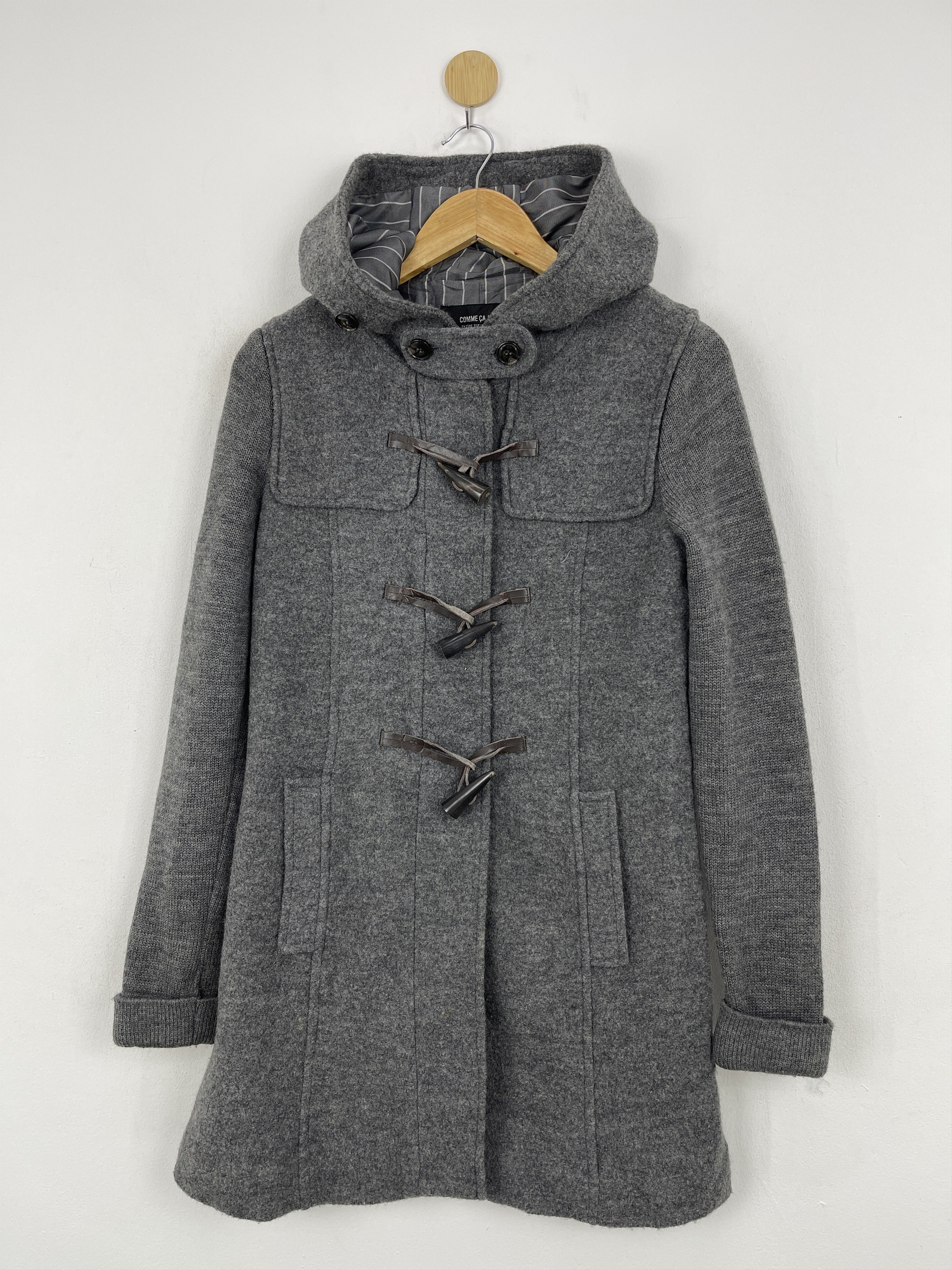 Comme Ca Ism Vintage Comme Ca Ism Button Hooded Wool Jacket JA0087 Size US M / EU 48-50 / 2 - 1 Thumbnail