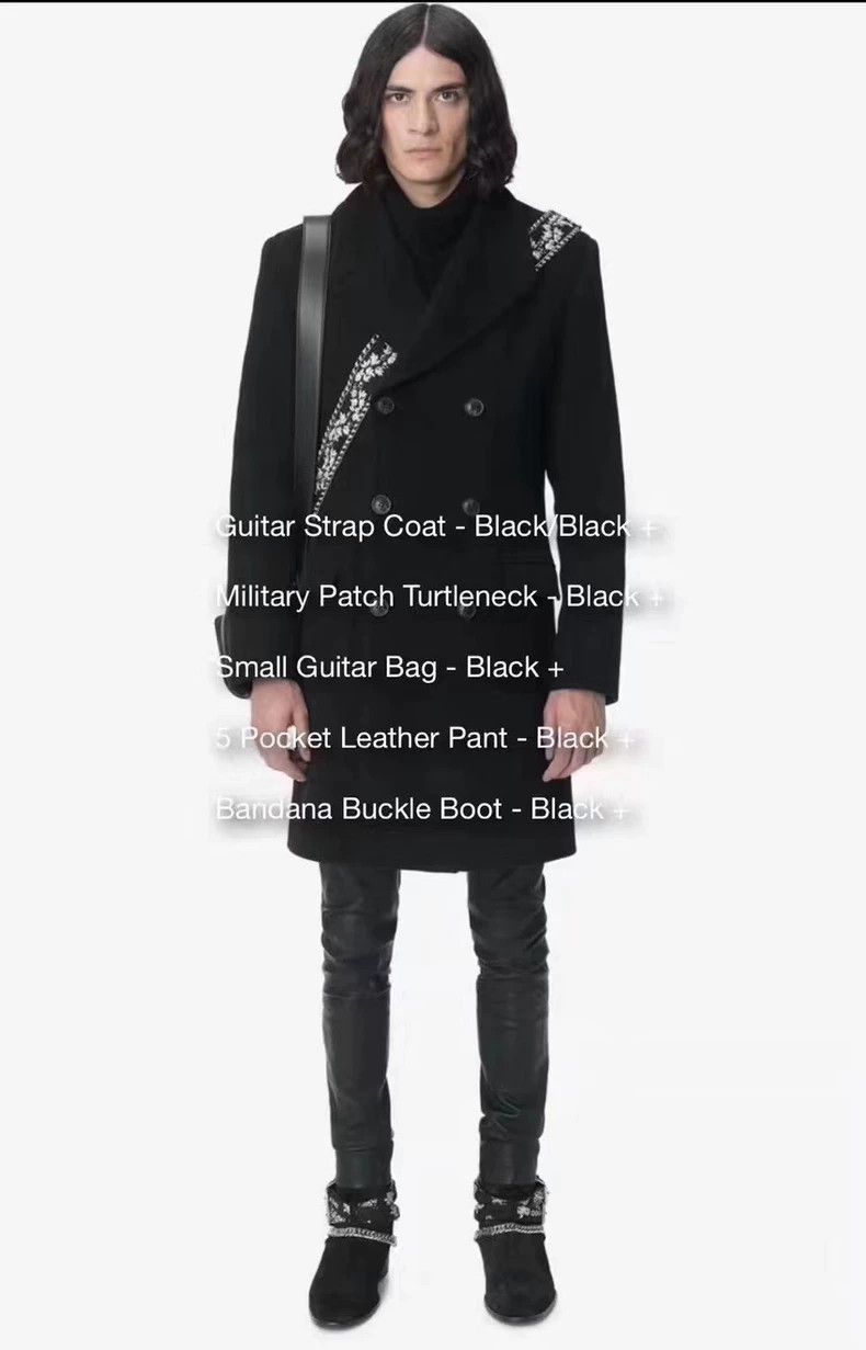 Amiri Amiri Diamond Embroidered Cashmere and Wool Coat Size US M / EU 48-50 / 2 - 1 Thumbnail