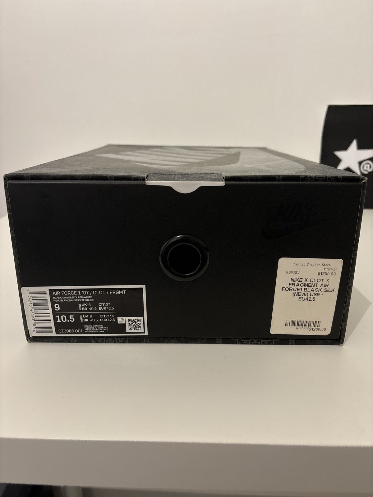 CLOT × Nike Nike x Clot Air Force 1 Black Silk - US 9 Size US 9 / EU 42 - 9 Thumbnail