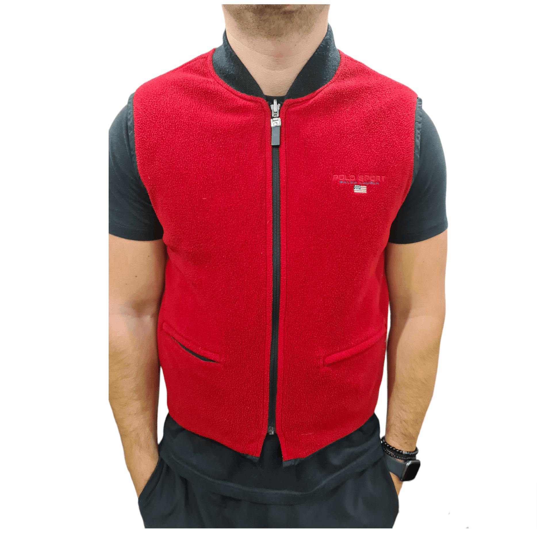 Polo Ralph Lauren Vintage Polo Sport Ralph Lauren Reversible Fleece Vest Size US L / EU 52-54 / 3 - 1 Thumbnail