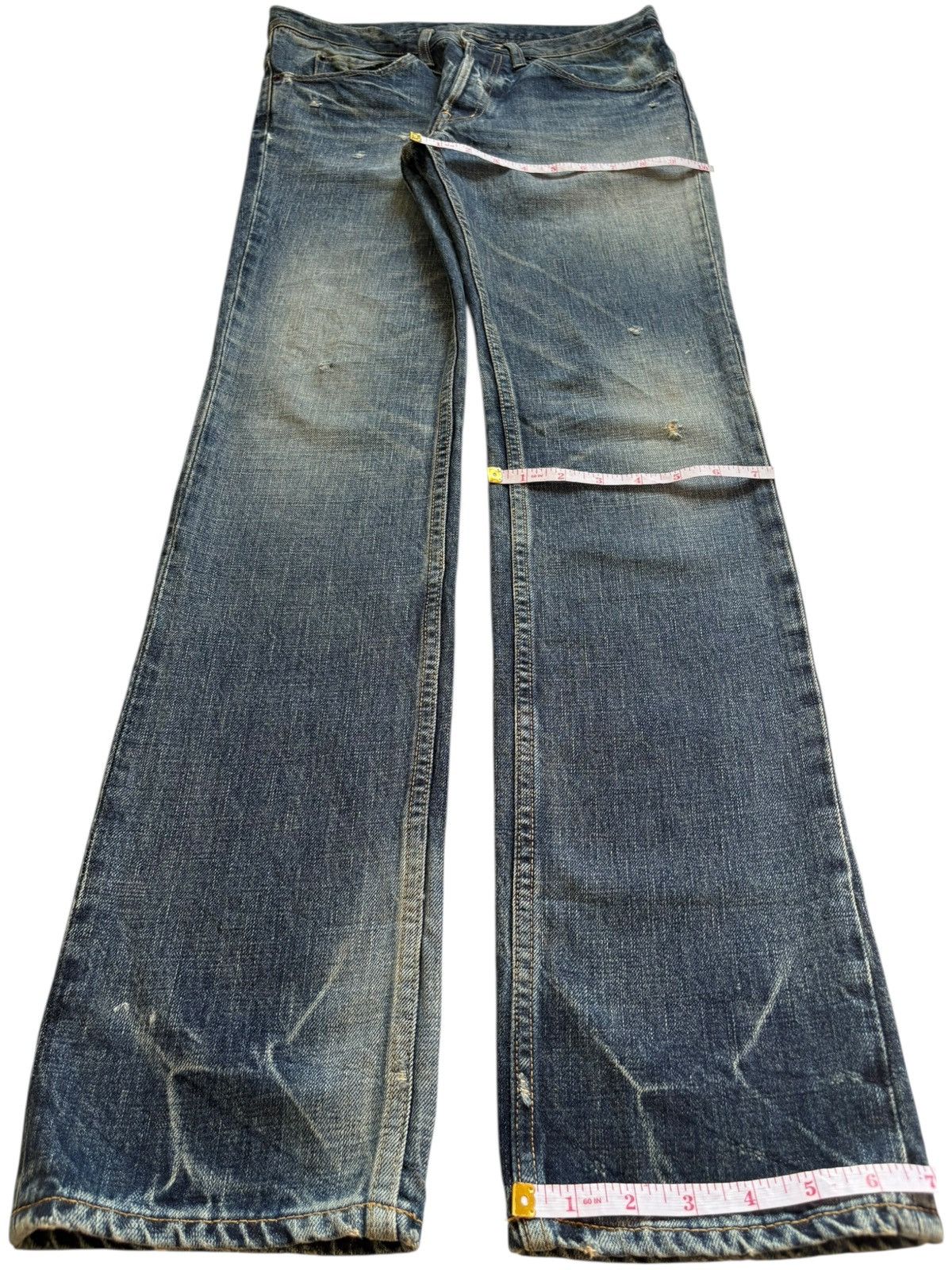 Japanese Brand Vintage Japanese Brand Thunder Wash Distressed Jeans Size US 30 / EU 46 - 13 Thumbnail