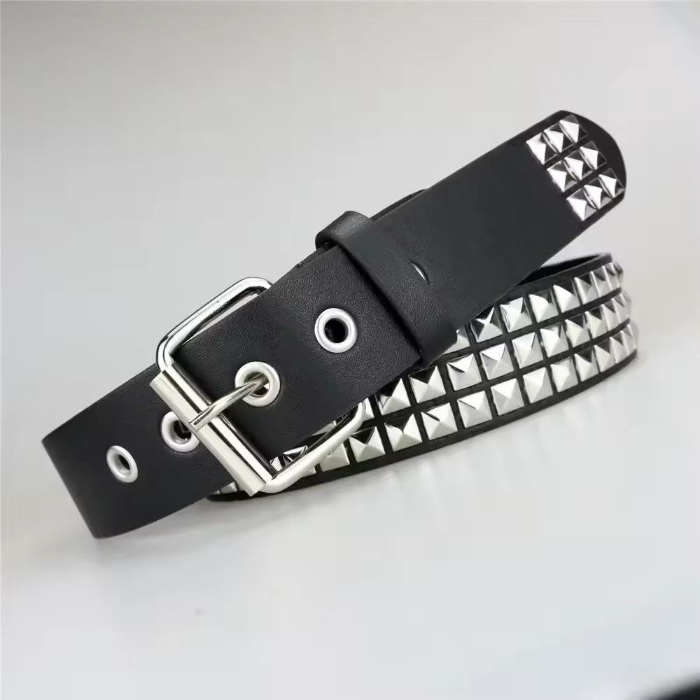 Japanese Brand × Vintage Pyramid Studded Belt Men And Women Size ONE SIZE - 2 Thumbnail