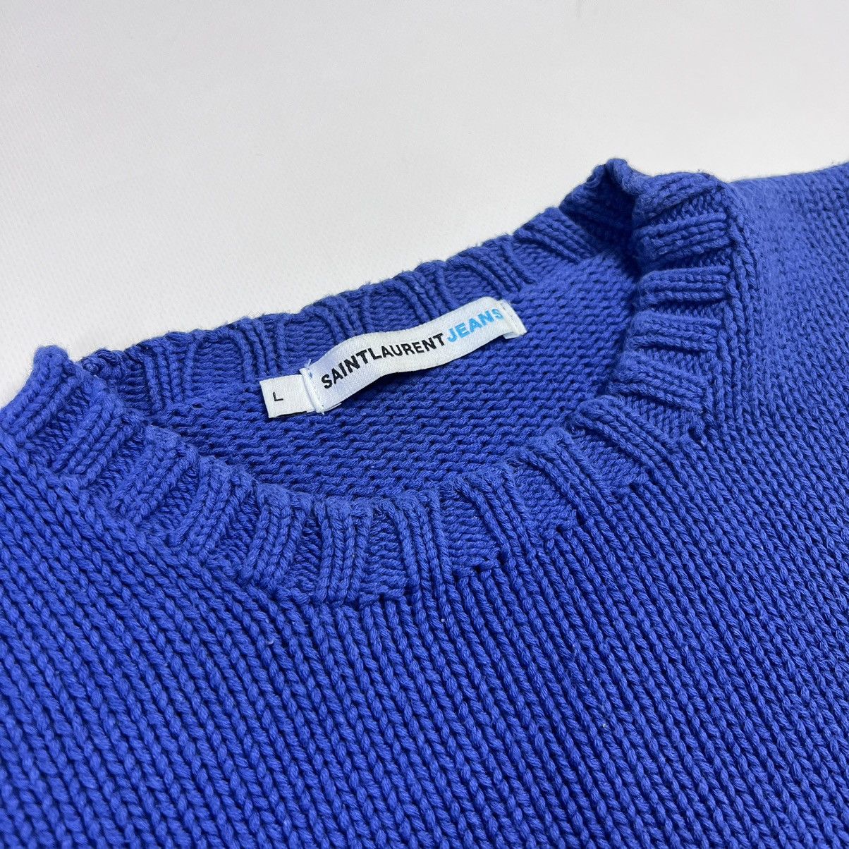 Vintage × Yves Saint Laurent Vintage Yves Saint Laurent YSL heavy knit cotton sweater Size US L / EU 52-54 / 3 - 3 Thumbnail