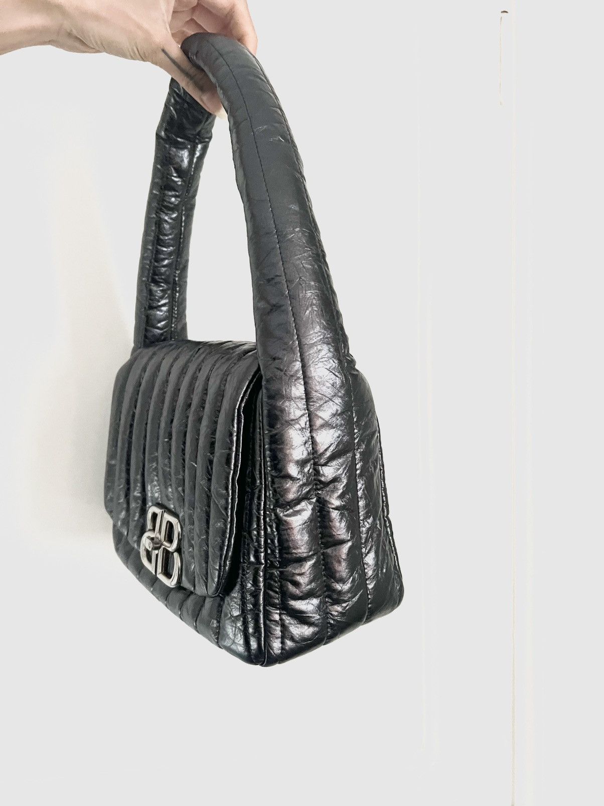 Balenciaga Balenciaga Monaco bag metallic quilted calfskin BB details. Size ONE SIZE - 3 Thumbnail