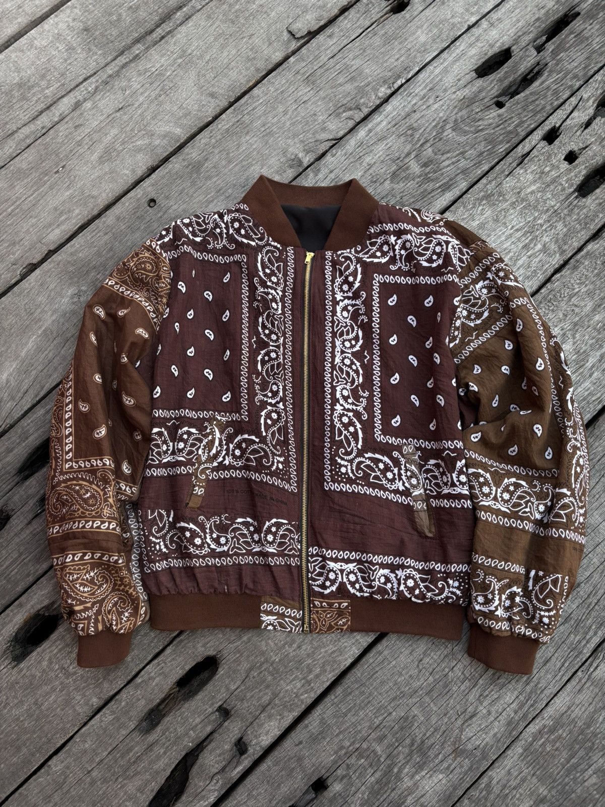 Handmade Bandana Brown Custom Made Jacket Size US L / EU 52-54 / 3 - 1 Thumbnail