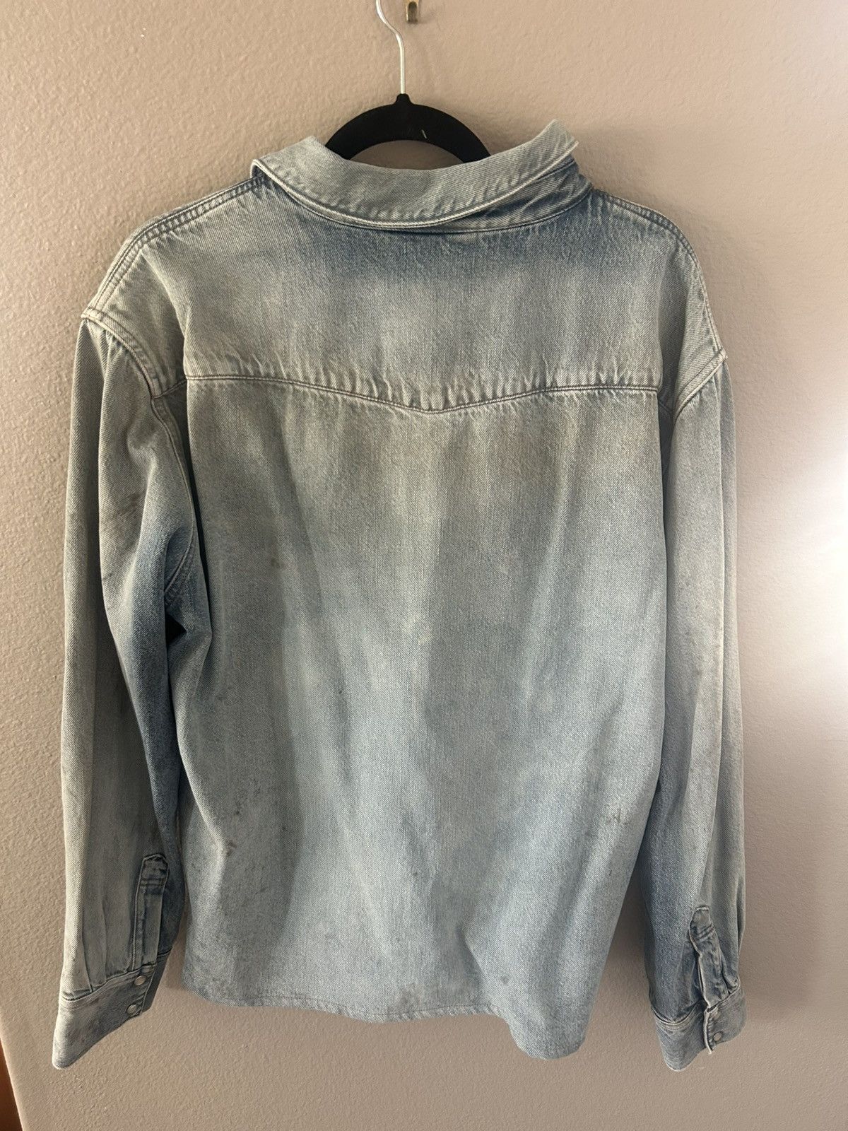 Acne Studios Acne Studios Distressed Western Denim Shirt Size US L / EU 52-54 / 3 - 3 Thumbnail