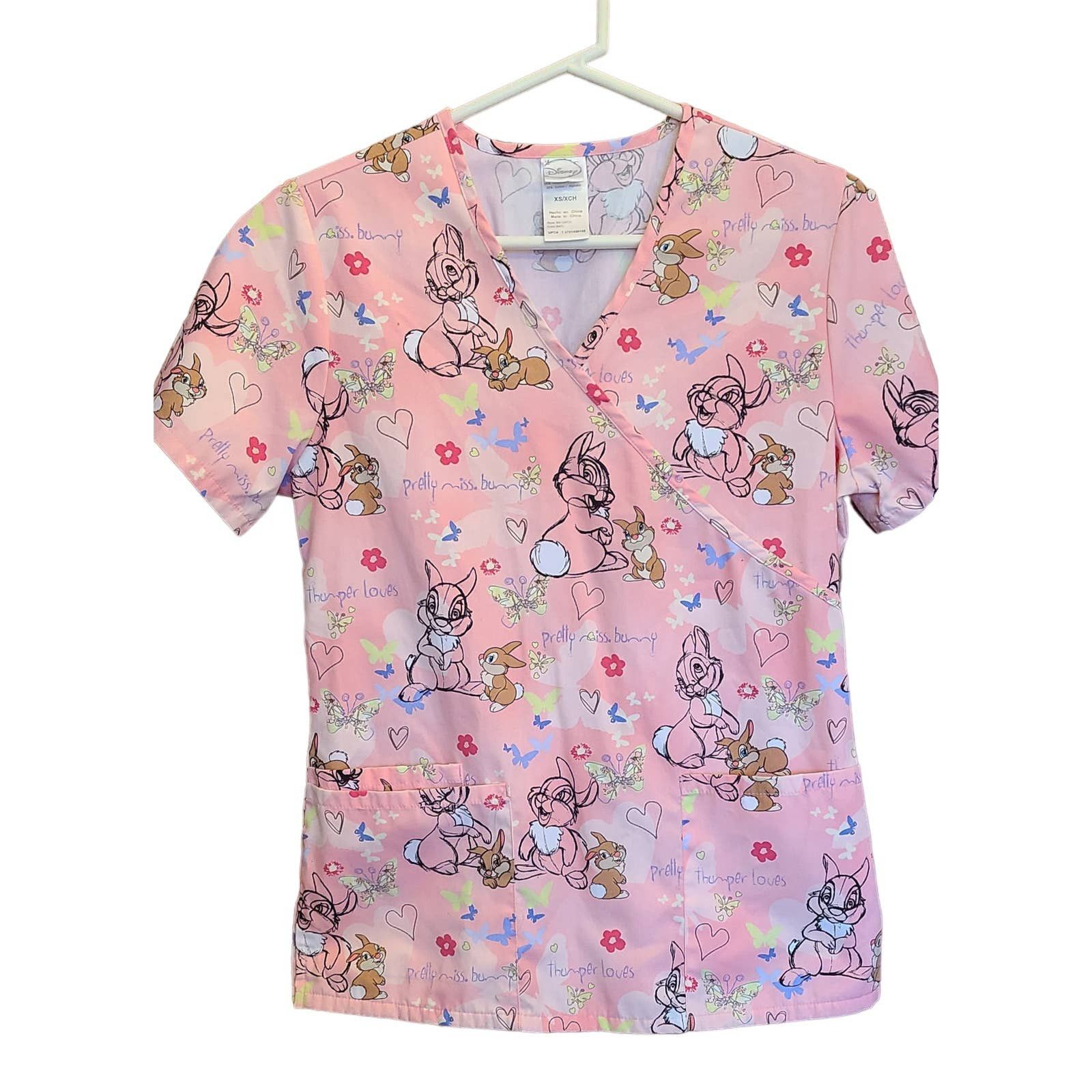 Disney Disney Bambi Thumper Bunny love scrub top Nursing Medical | Grailed