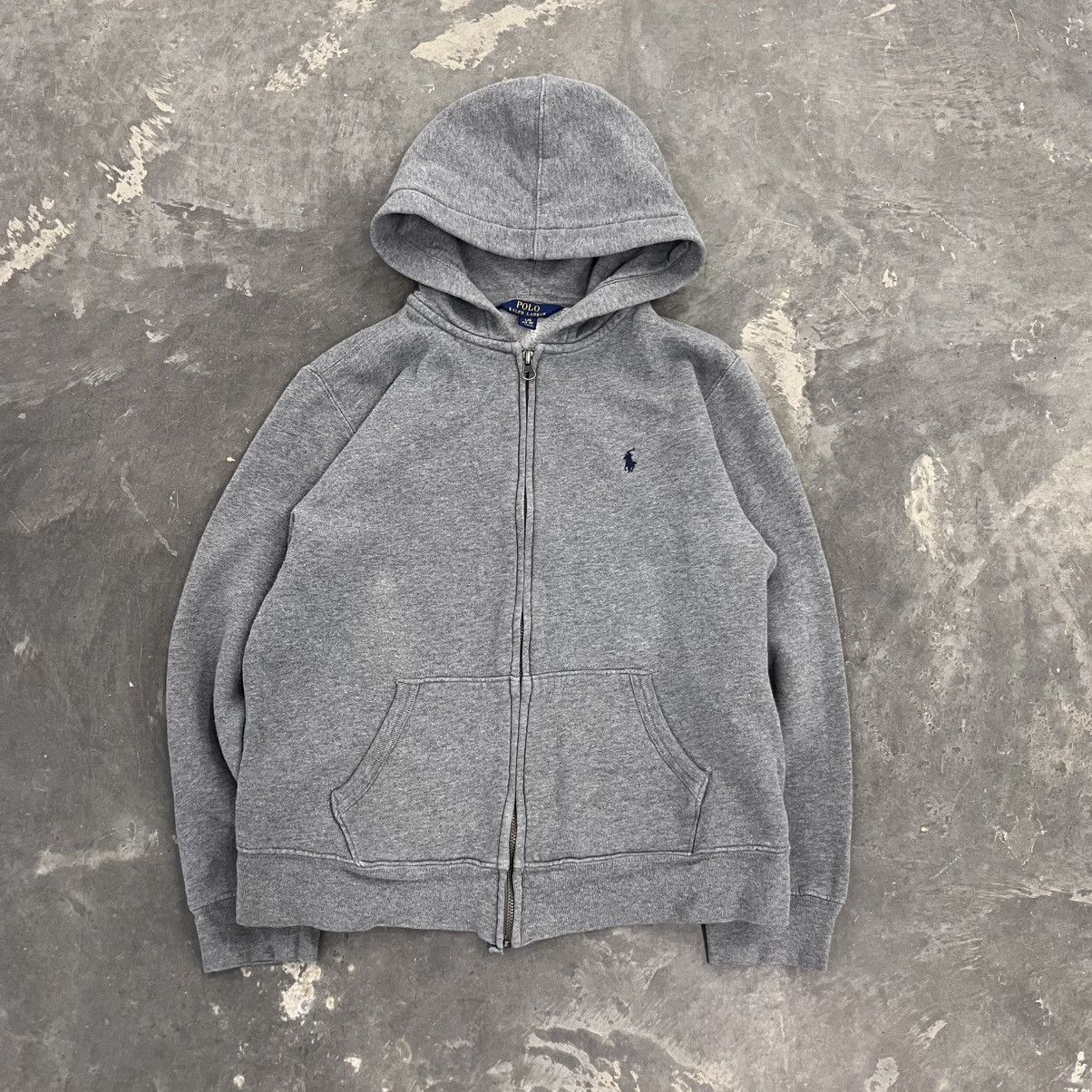 Polo Ralph Lauren × RRL Ralph Lauren × Vintage Polo Ralph Lauren Gray Zip up heavy weight grey Boys Large Size M / US 6-8 / IT 42-44 - 8 Thumbnail