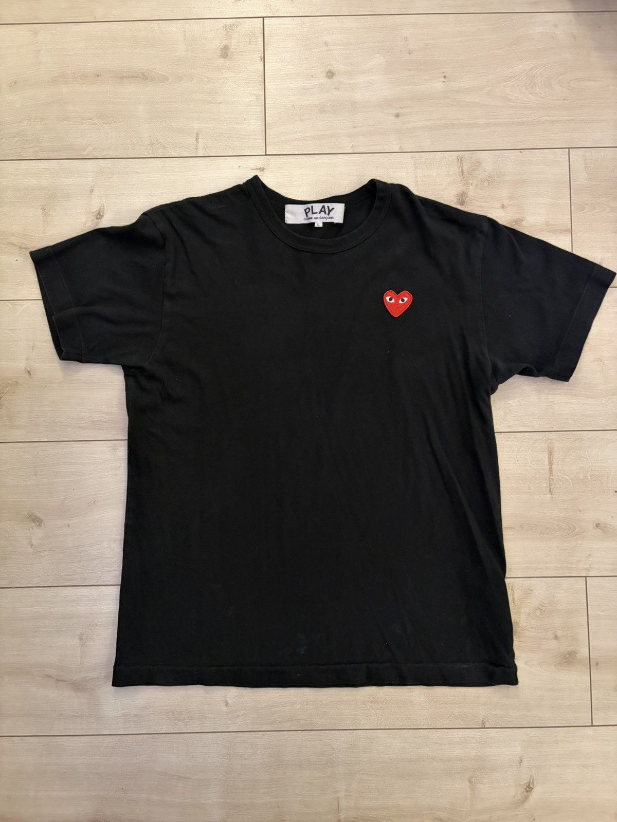Comme Des Garçons PLAY Heart T-Shirt Black