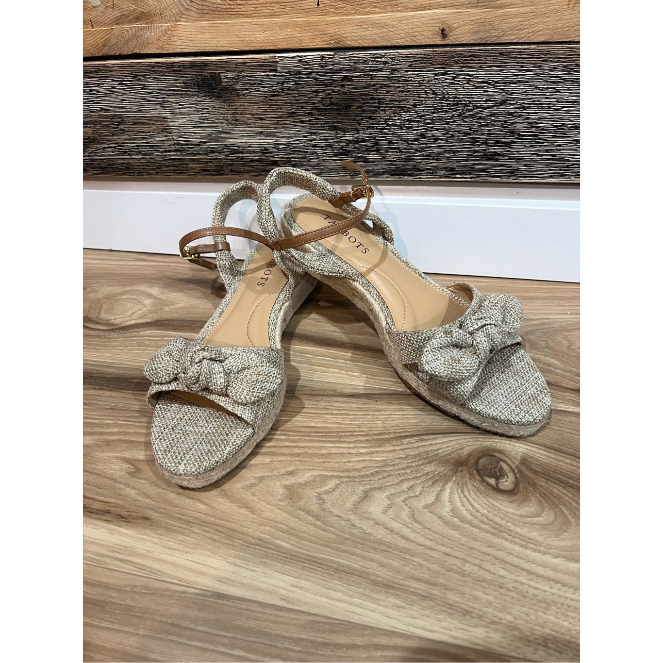 Other Talbots new with defects PAMELA BOW LINEN ESPADRILLE WEDGES Size US 7.5 / IT 37.5 - 2 Thumbnail