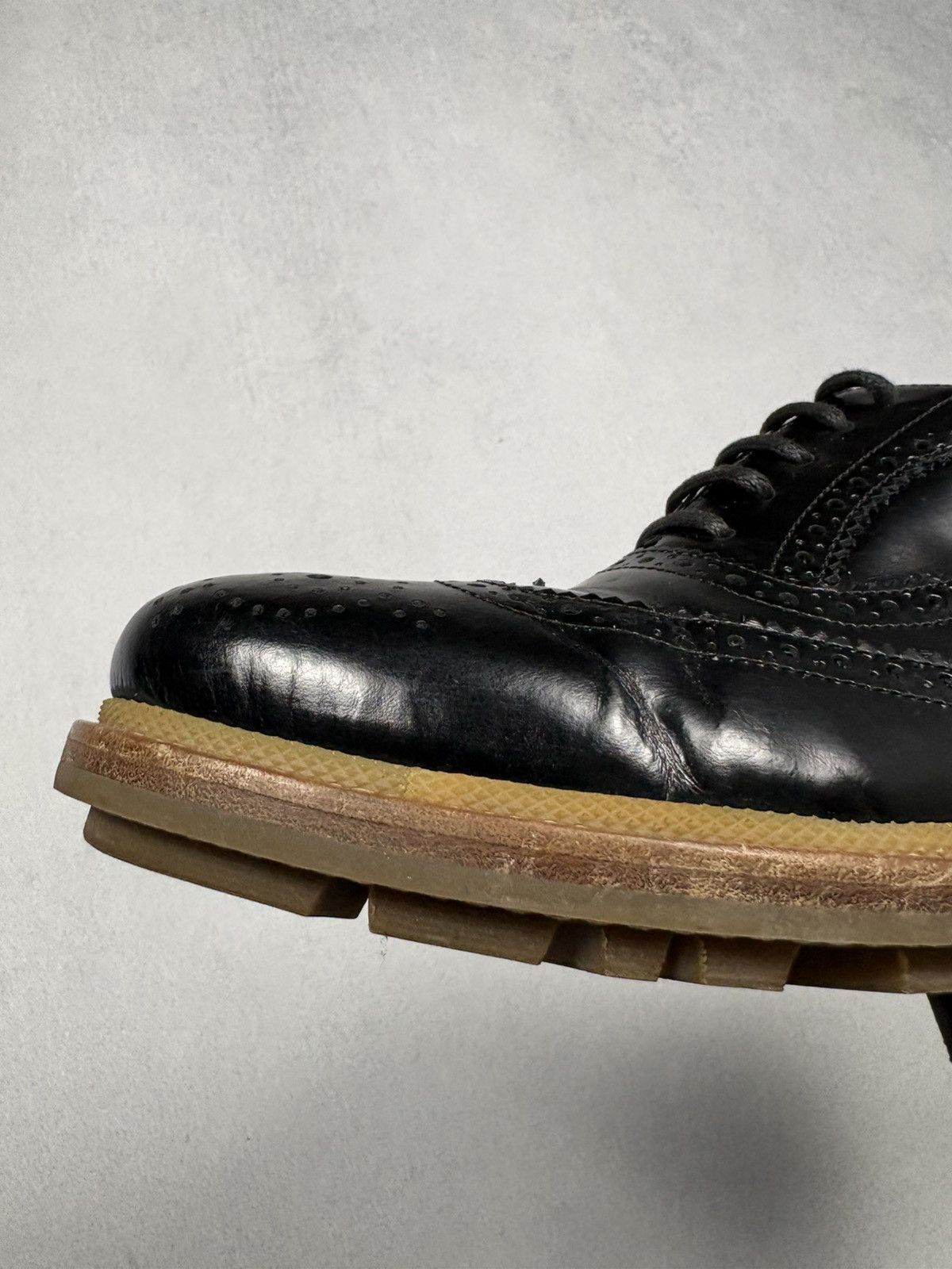 Jil Sander Jil Sander Black Leather Brogue Lug Sole Shoes Size 39 Rare Size US 6 / EU 39 - 13 Thumbnail