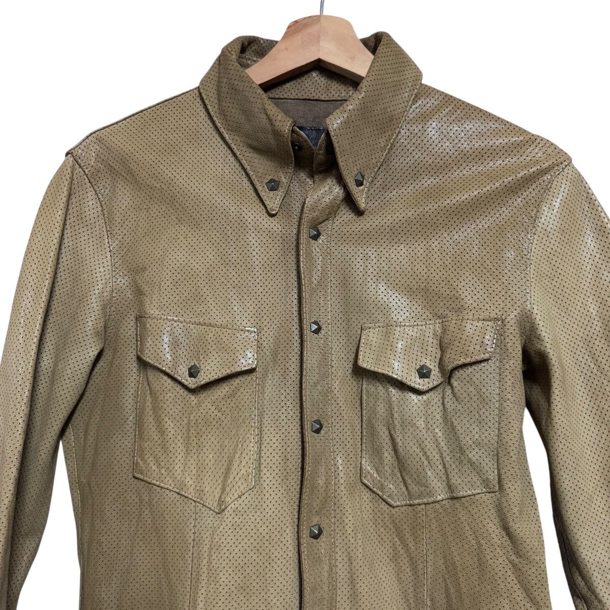 Isamu Katayama Backlash Isamu Katayama Backlash Perforated Leather Western Shirt Size US S / EU 44-46 / 1 - 5 Thumbnail