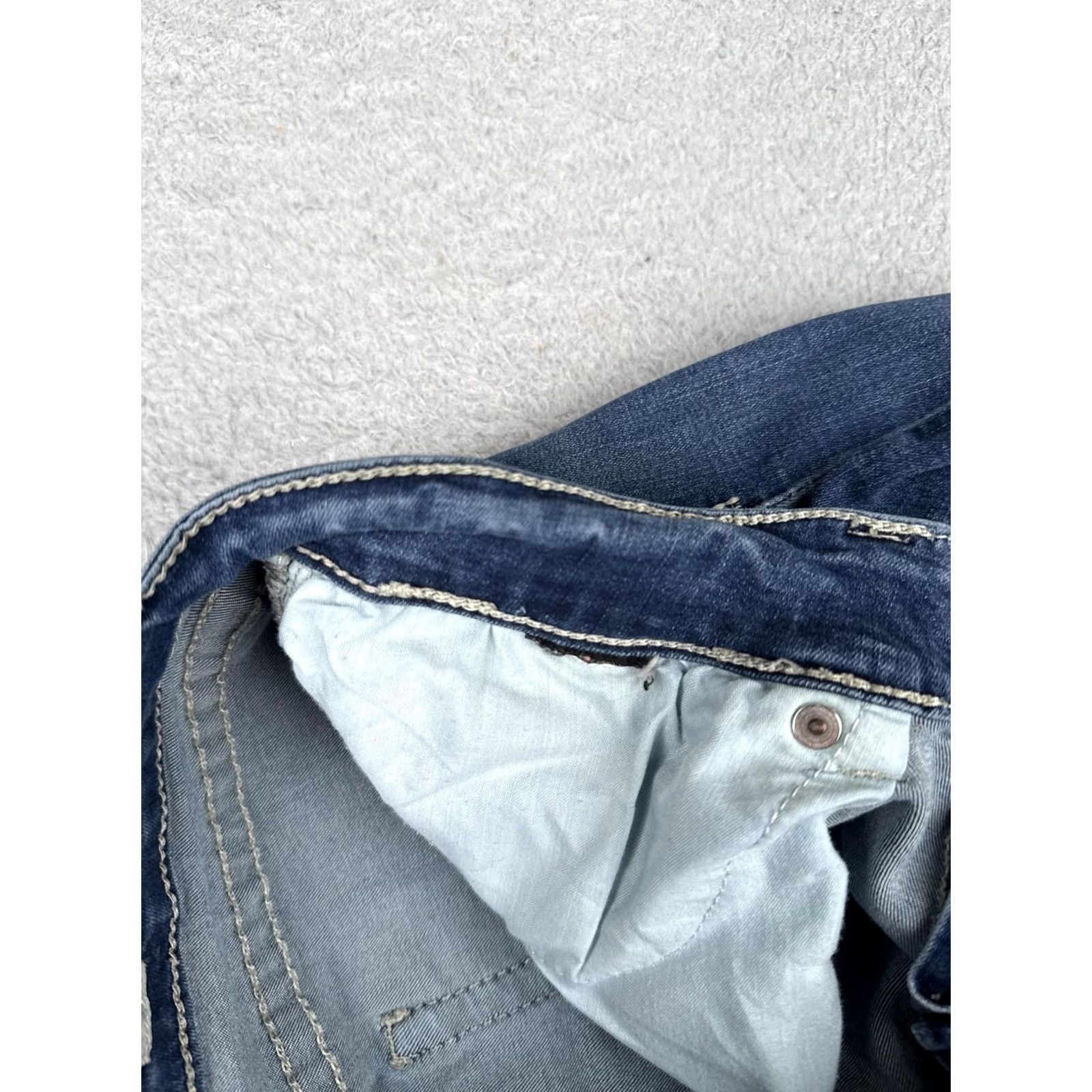 BKE BKE Stella Bootcut Jeans Womens 28R Blue Medium Wash Distressed 28x30 Size 28" / US 6 / IT 42 - 7 Thumbnail